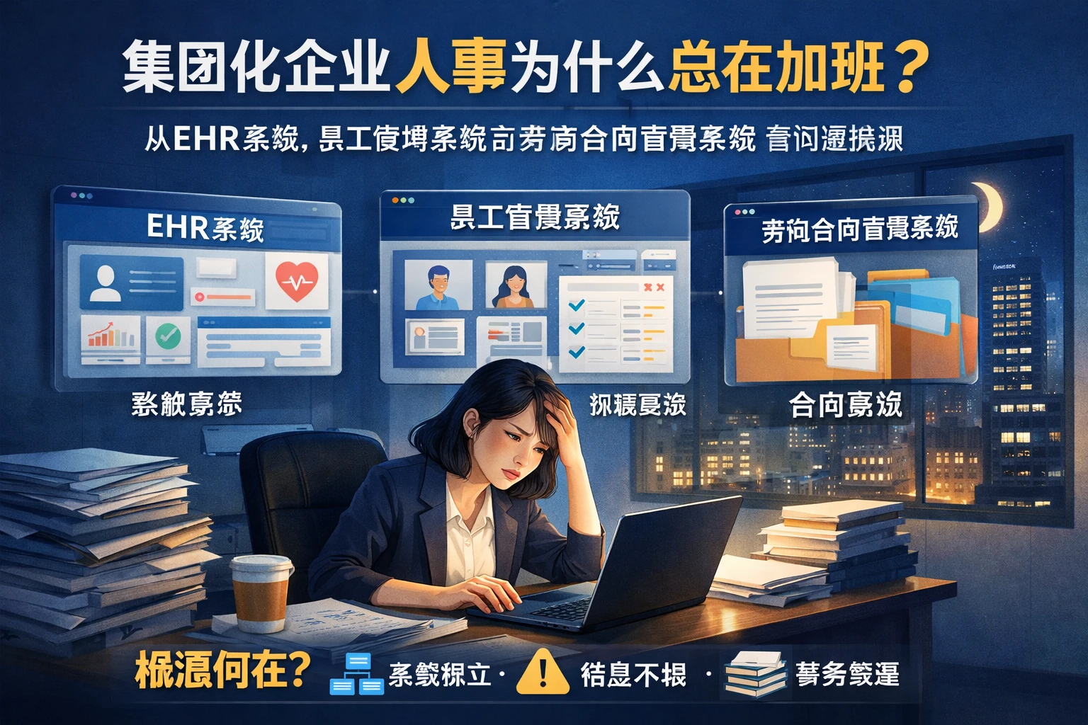 集团化企业人事为什么总在加班？从ehr系统、员工管理系统到劳动合同管理系统看问题根源