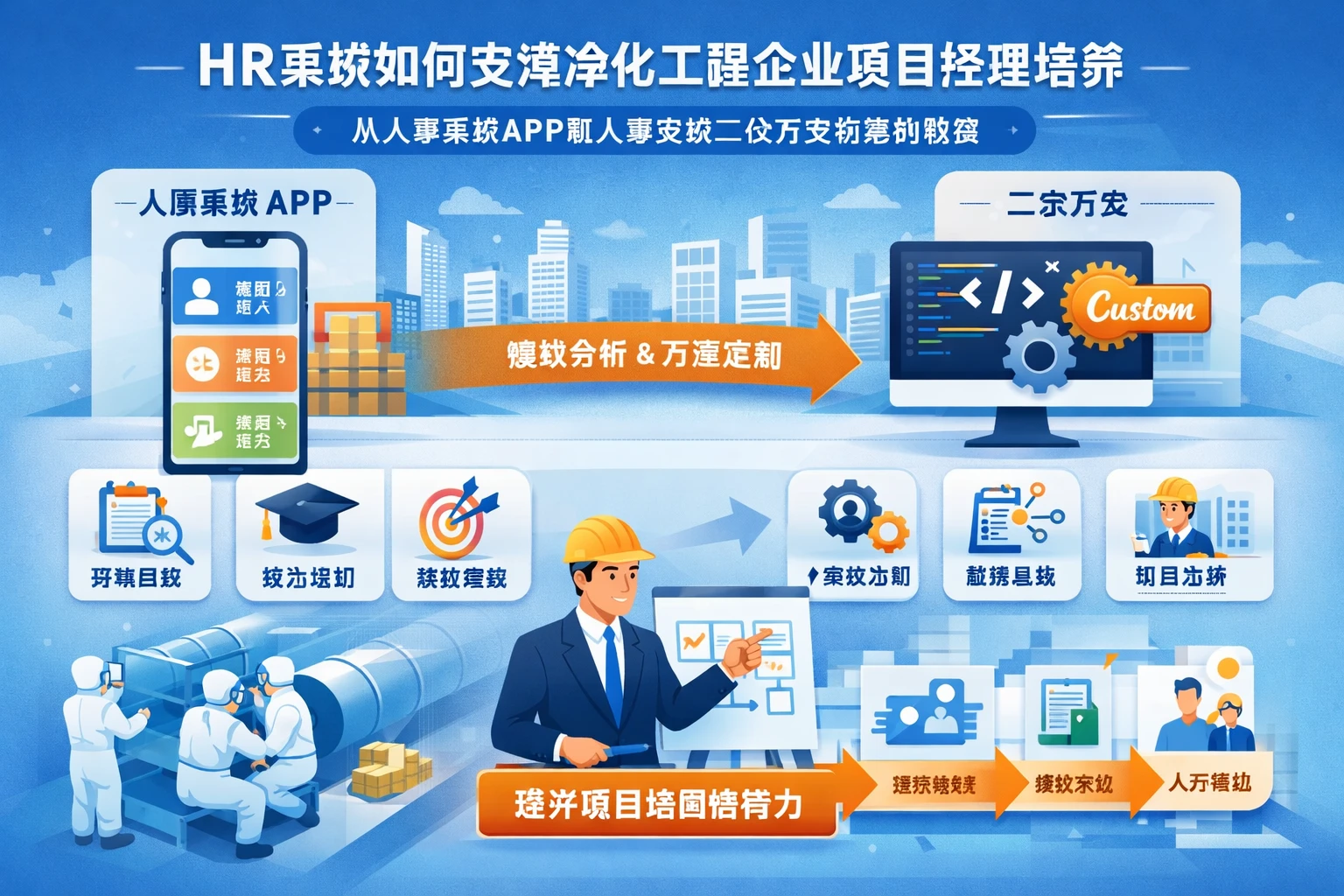 HR系统如何支撑净化工程企业项目经理培养:从人事系统APP到人事系统二次开发的落地路径