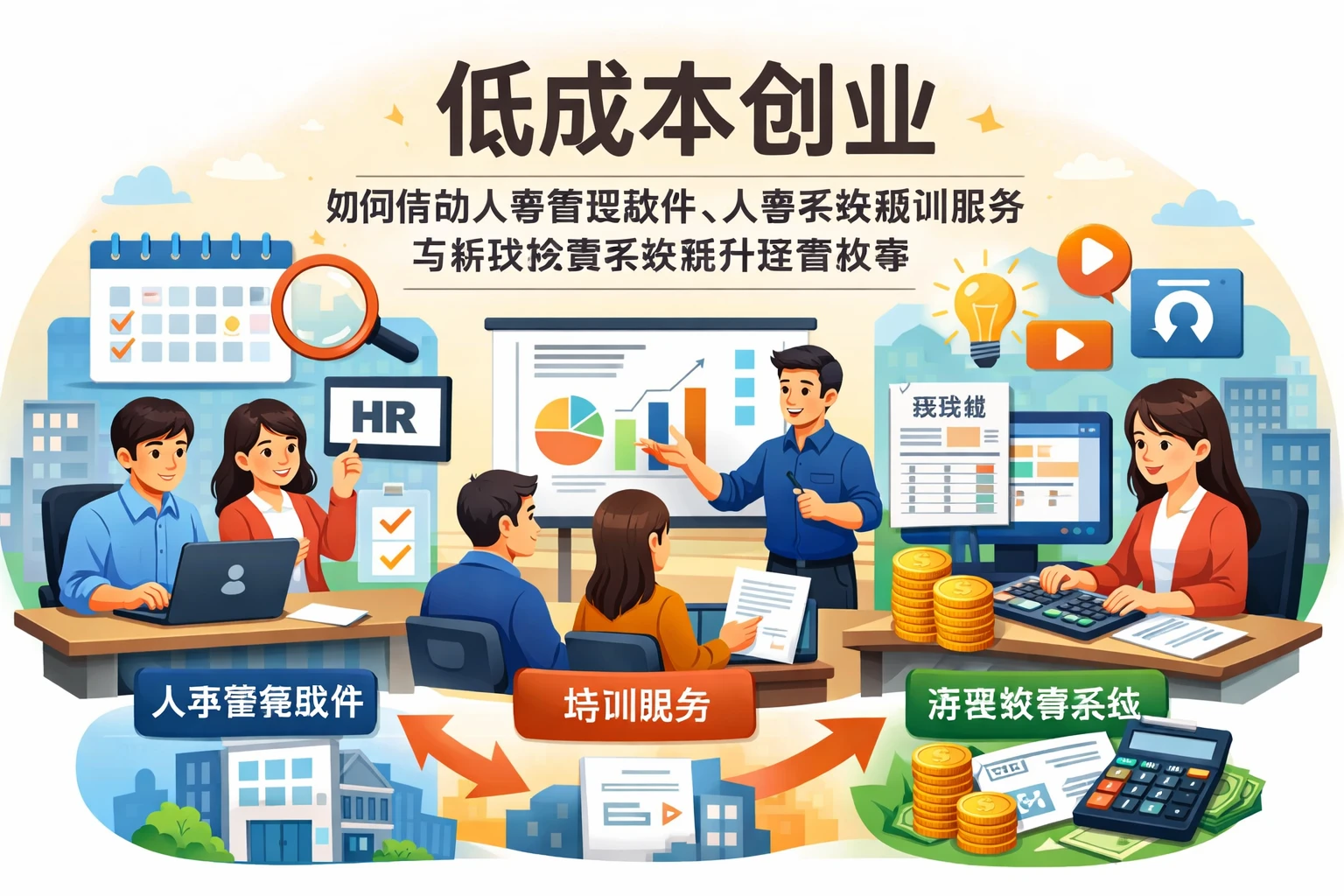 低成本创业如何借助人事管理软件、人事系统培训服务与薪资核算系统提升经营效率
