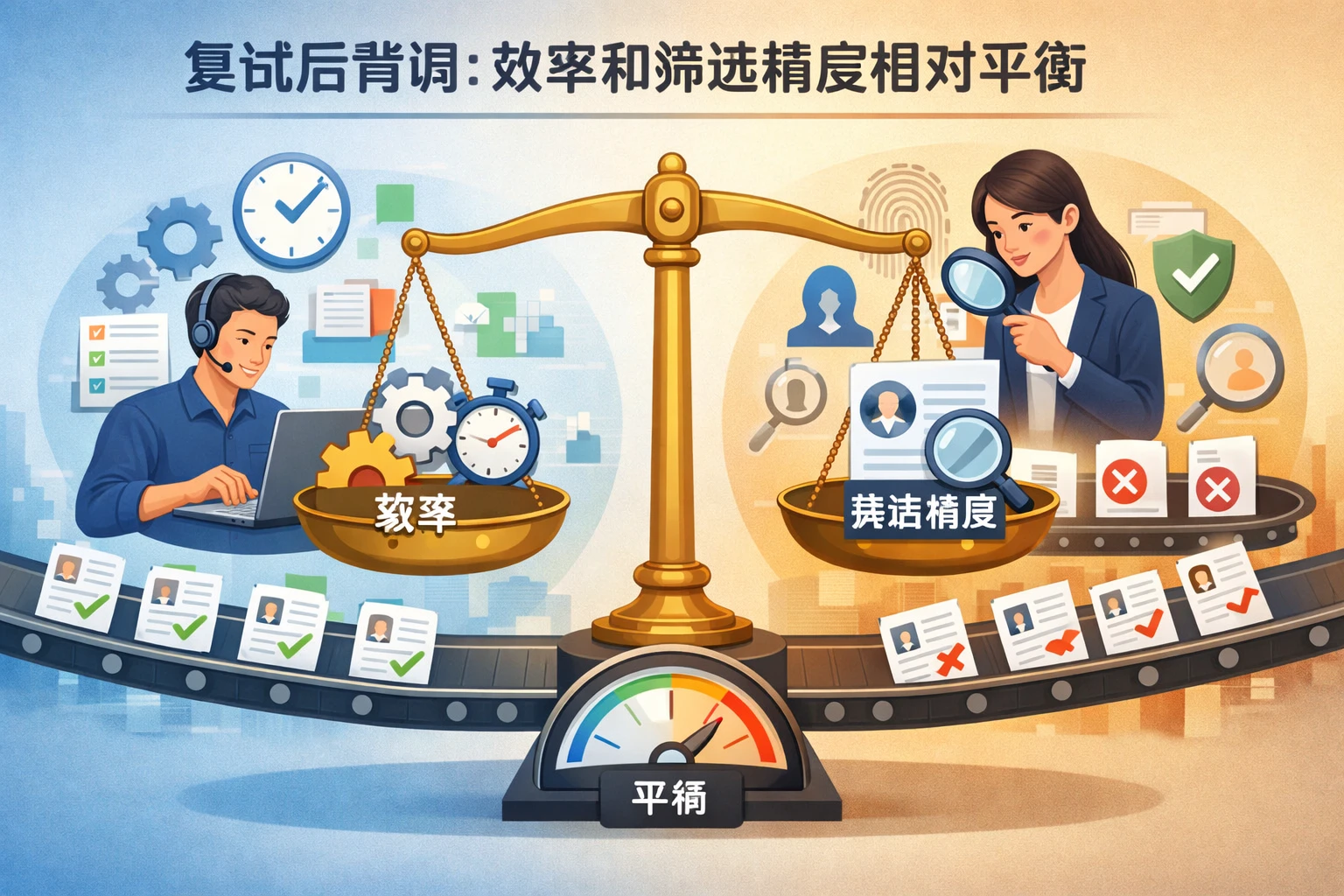 复试后背调：效率和筛选精度相对平衡