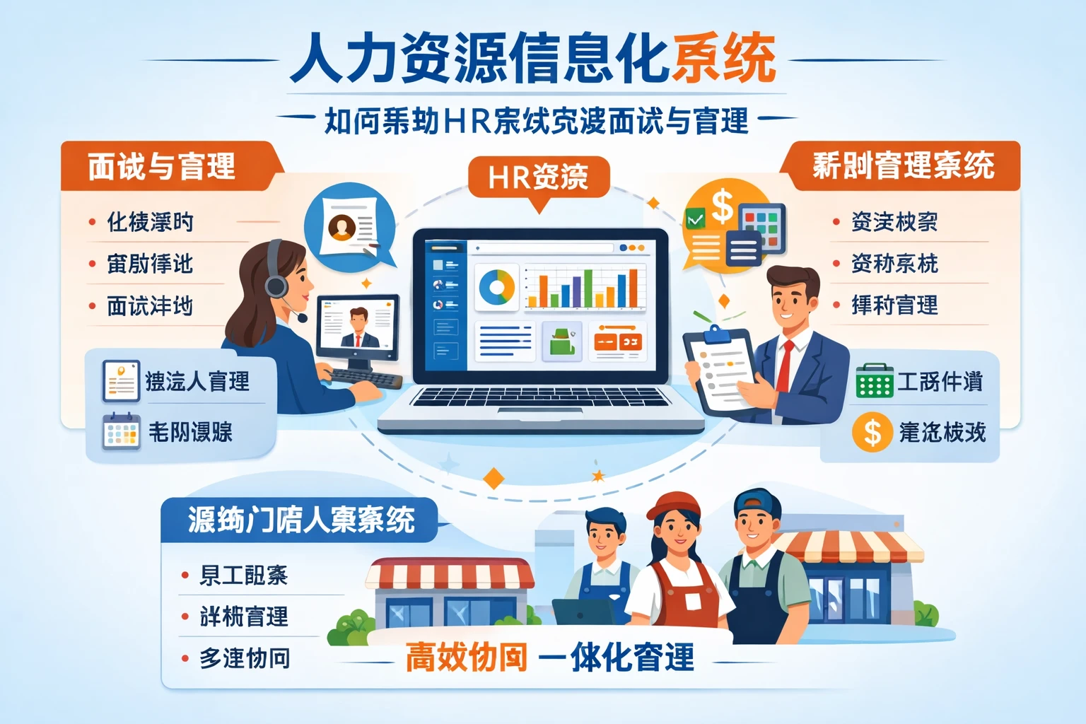 人力资源信息化系统如何帮助HR高效完成面试与管理，兼顾薪酬管理系统和连锁门店人事系统需求