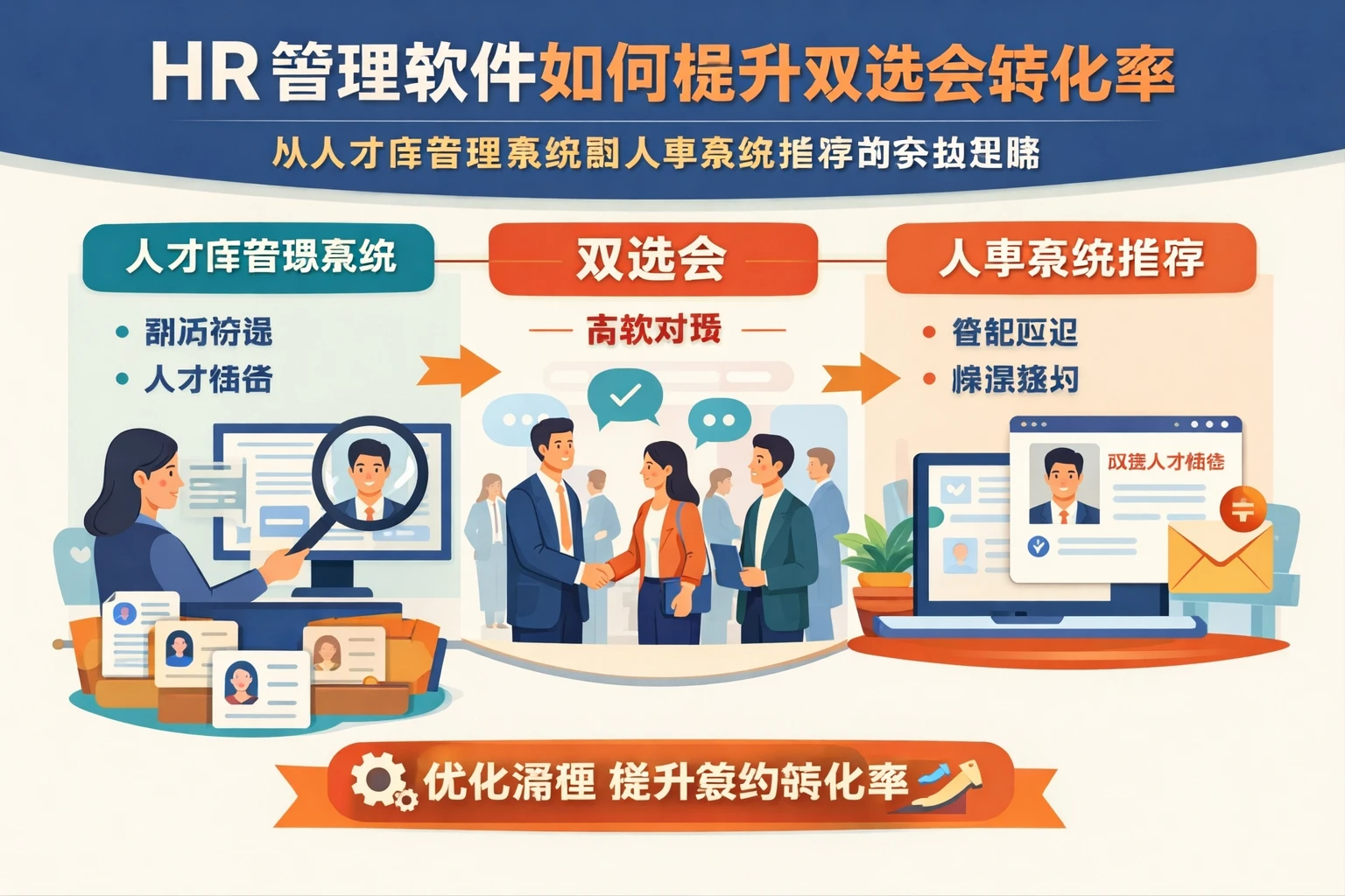 HR管理软件如何提升双选会转化率：从人才库管理系统到人事系统推荐的实战思路