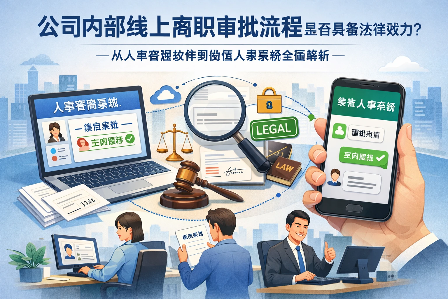 公司内部线上离职审批流程是否具备法律效力？从人事管理软件到微信人事系统全面解析