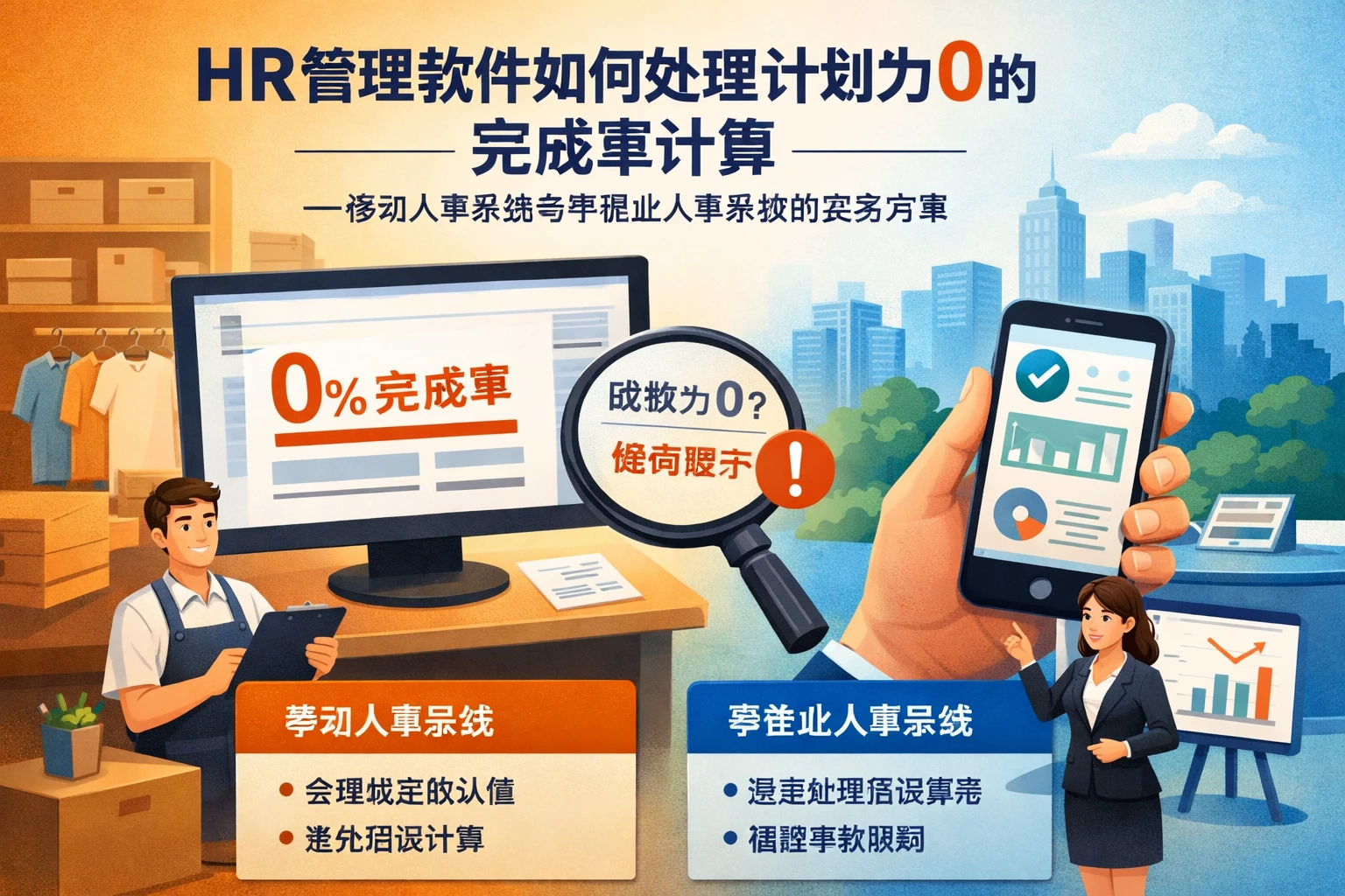HR管理软件如何处理计划为0的完成率计算——移动人事系统与零售业人事系统的实务方案