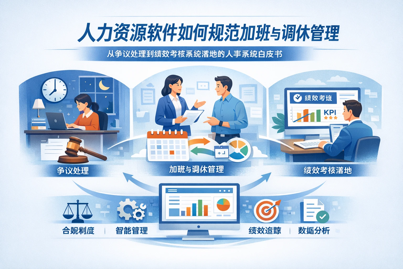 人力资源软件如何规范加班与调休管理:从争议处理到绩效考核系统落地的人事系统白皮书