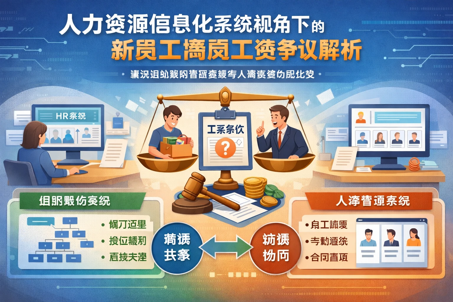 人力资源信息化系统视角下的新员工离岗工资争议解析:兼谈组织架构管理系统与人事系统功能比较