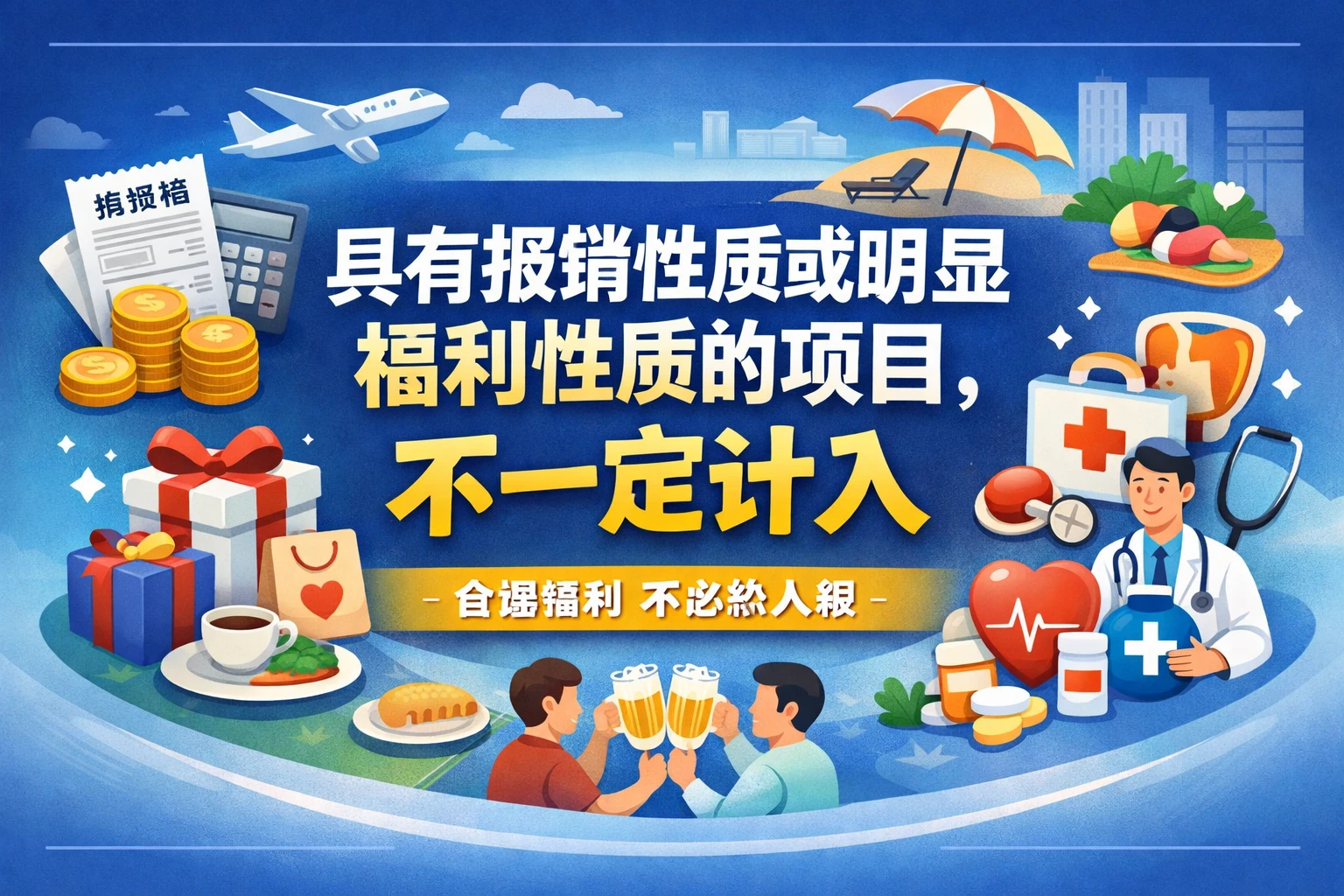 具有报销性质或明显福利性质的项目,不一定计入