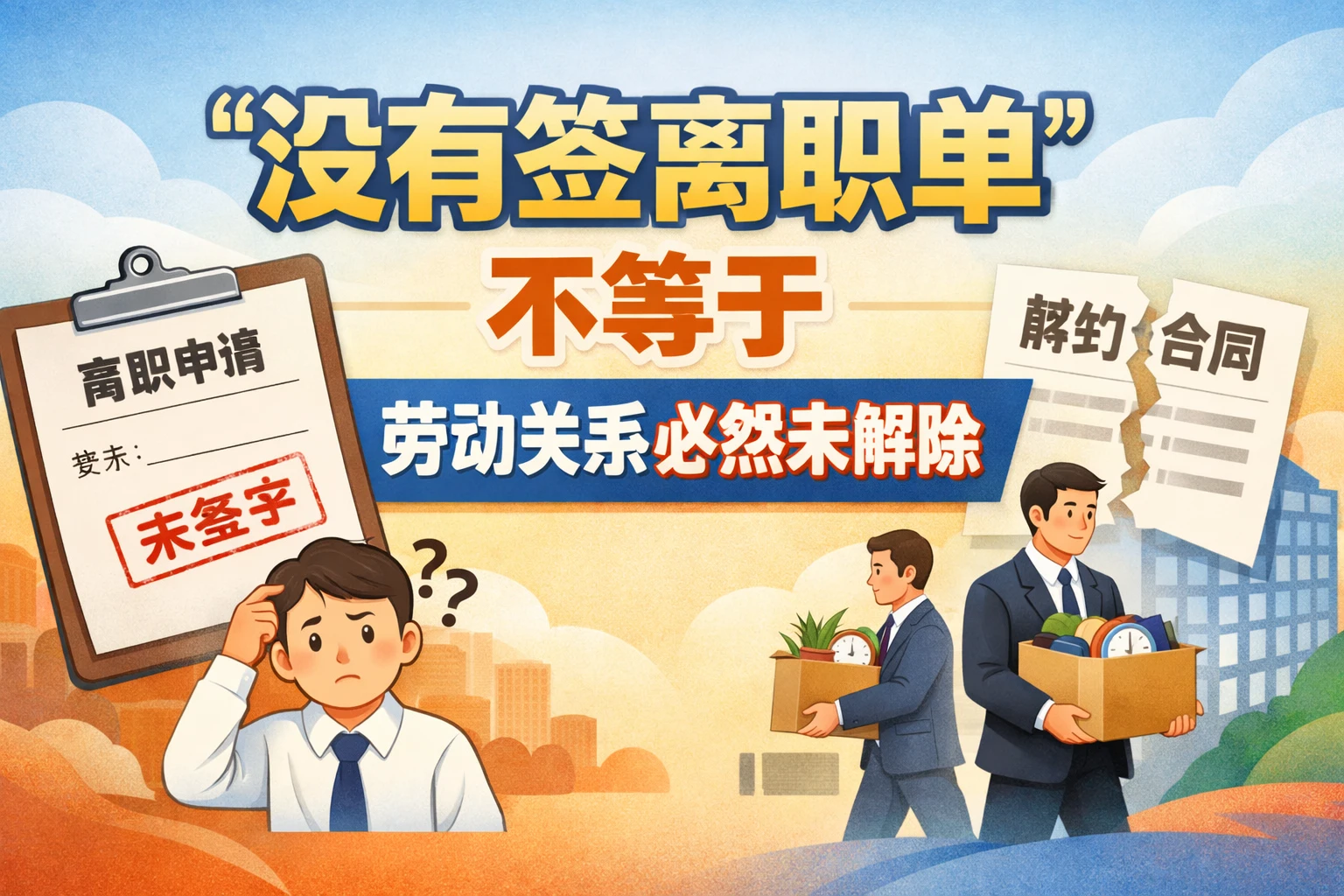 “没有签离职单”不等于劳动关系必然未解除