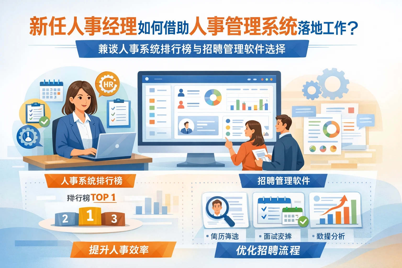 新任人事经理如何借助人事管理系统落地工作？兼谈人事系统排行榜与招聘管理软件选择