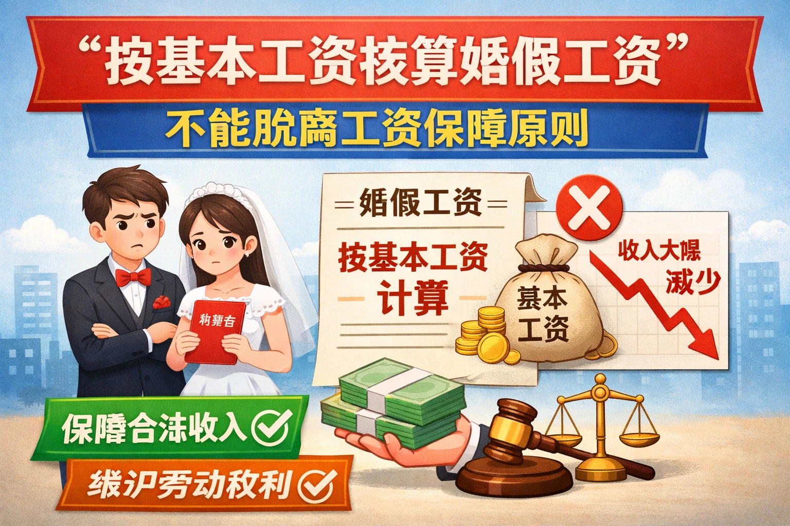 按基本工资核算婚假工资，不能脱离工资保障原则