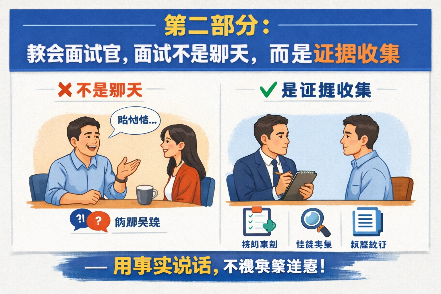 第二部分：教会面试官，面试不是聊天，而是证据收集