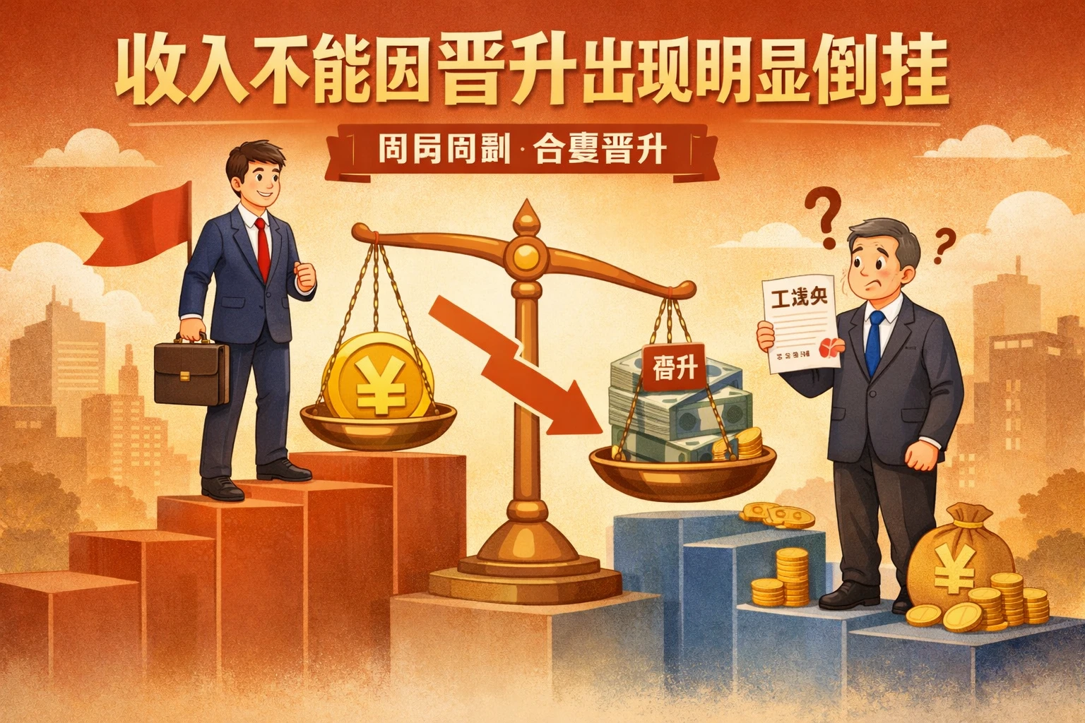 收入不能因晋升出现明显倒挂