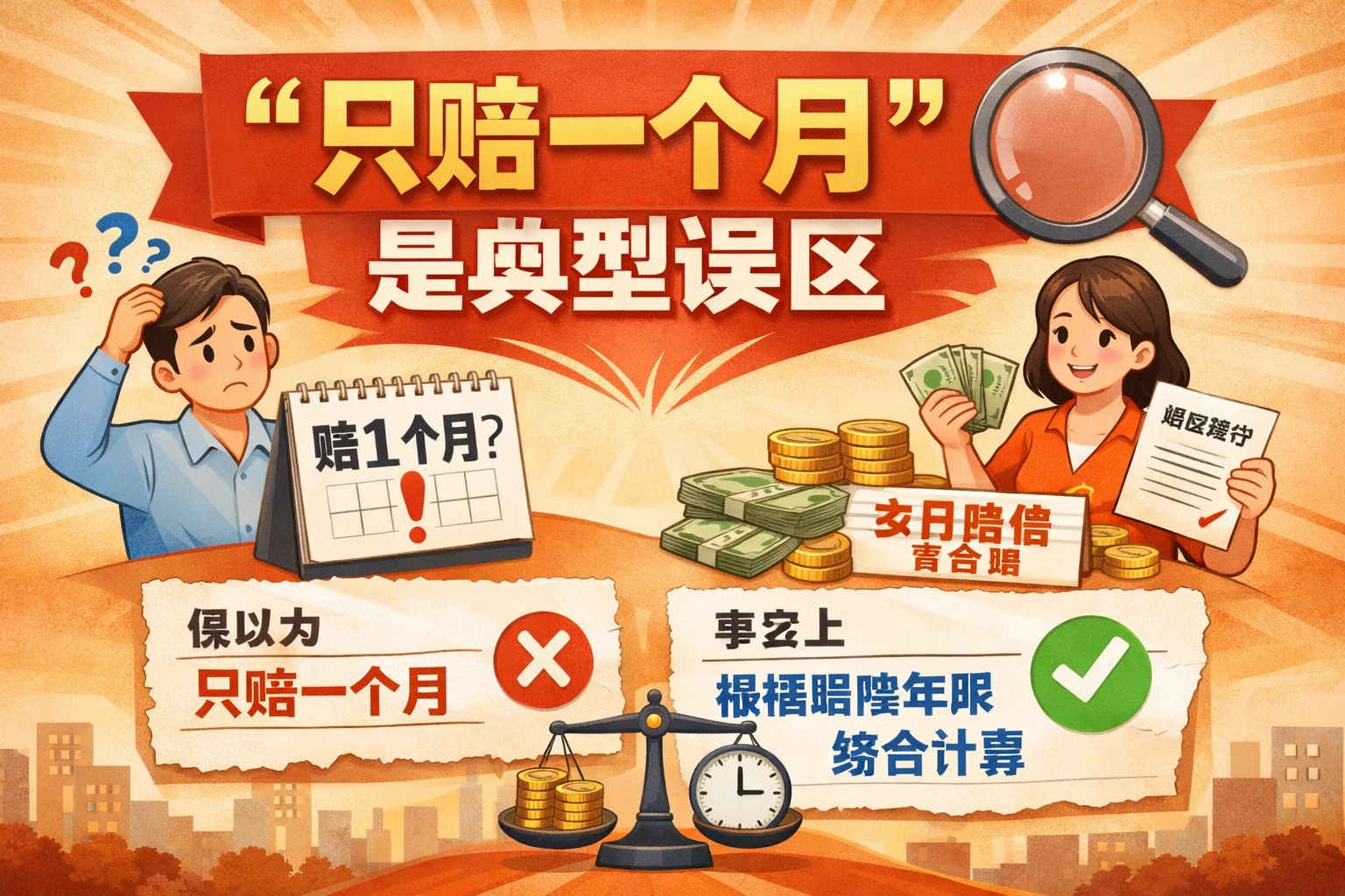 “只赔一个月”是典型误区