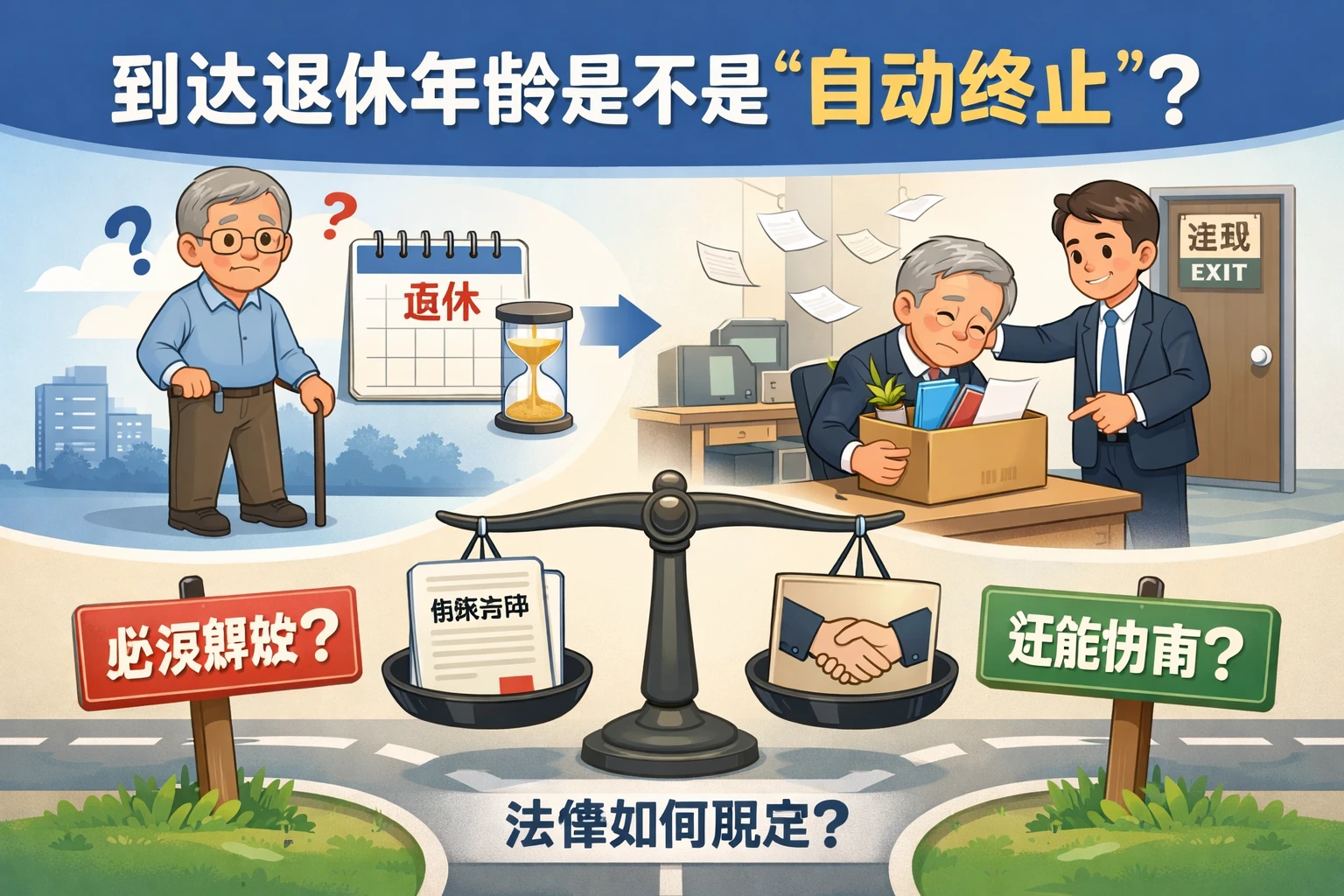 到达退休年龄是不是“自动终止”