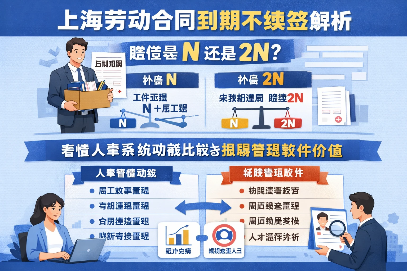 人事管理系统视角下解析上海劳动合同到期不续签：赔偿是N还是2N，并看懂人事系统功能比较与招聘管理软件价值