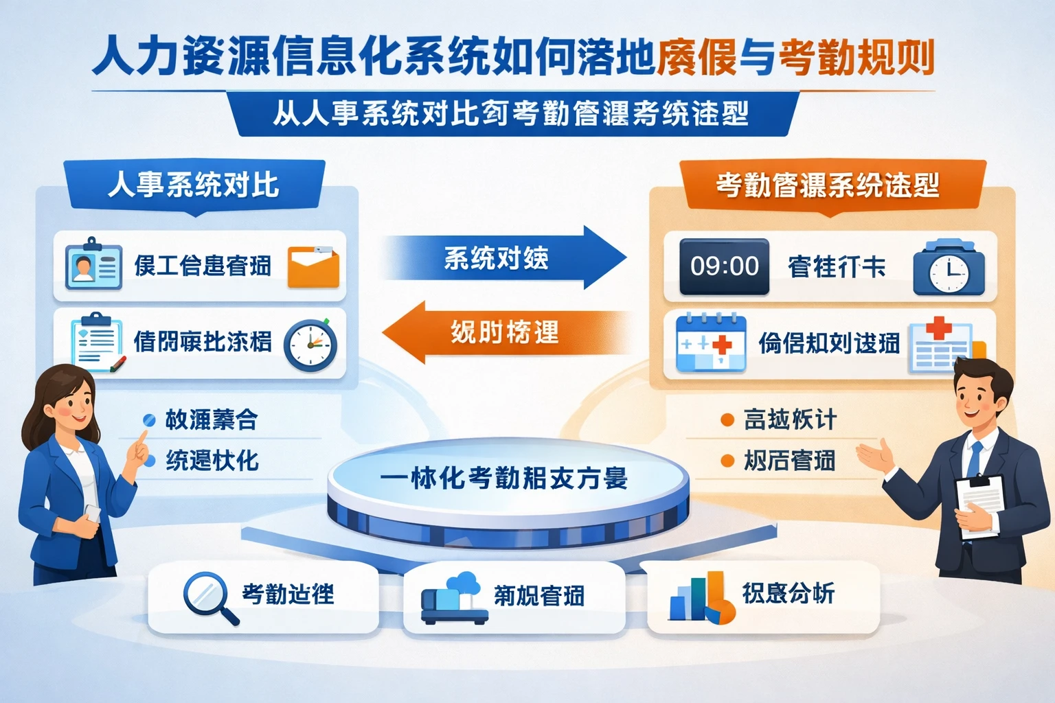 人力资源信息化系统如何落地病假与考勤规则:从人事系统对比到考勤管理系统选型