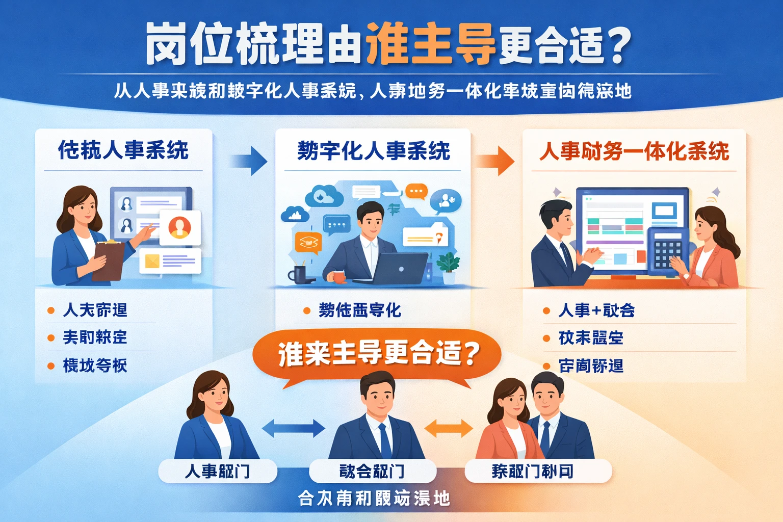 岗位梳理由谁主导更合适?从人事系统到数字化人事系统、人事财务一体化系统看协同落地