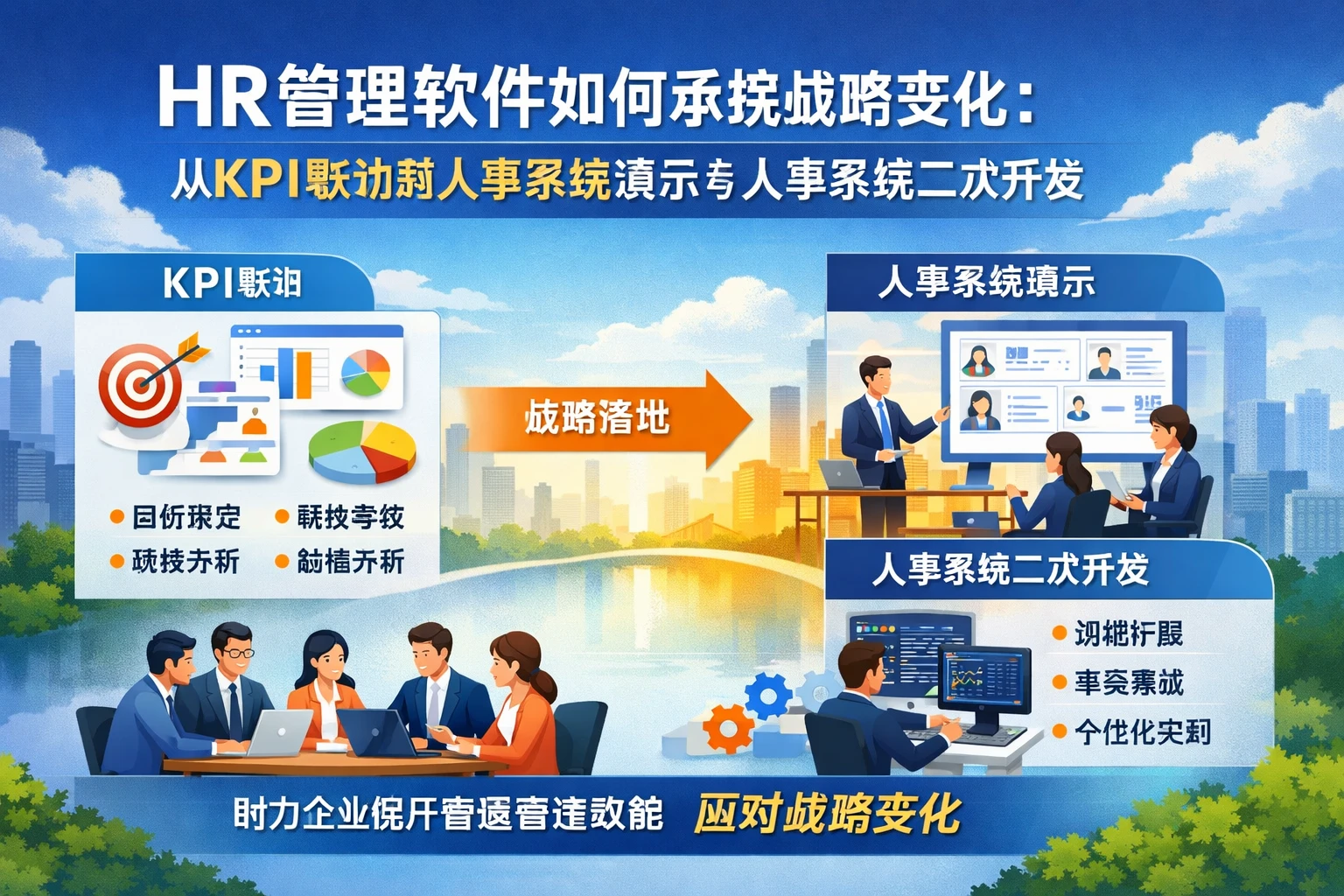 HR管理软件如何承接战略变化:从KPI联动到人事系统演示与人事系统二次开发