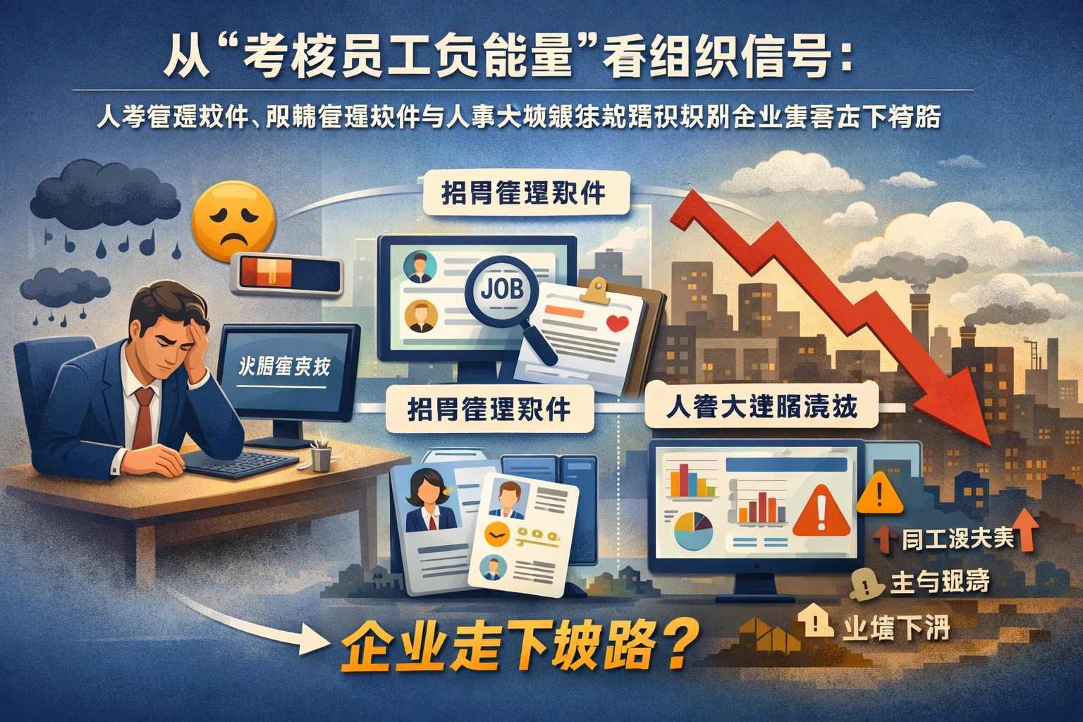 从“考核员工负能量”看组织信号：人事管理软件、招聘管理软件与人事大数据系统如何识别企业是否走下坡路