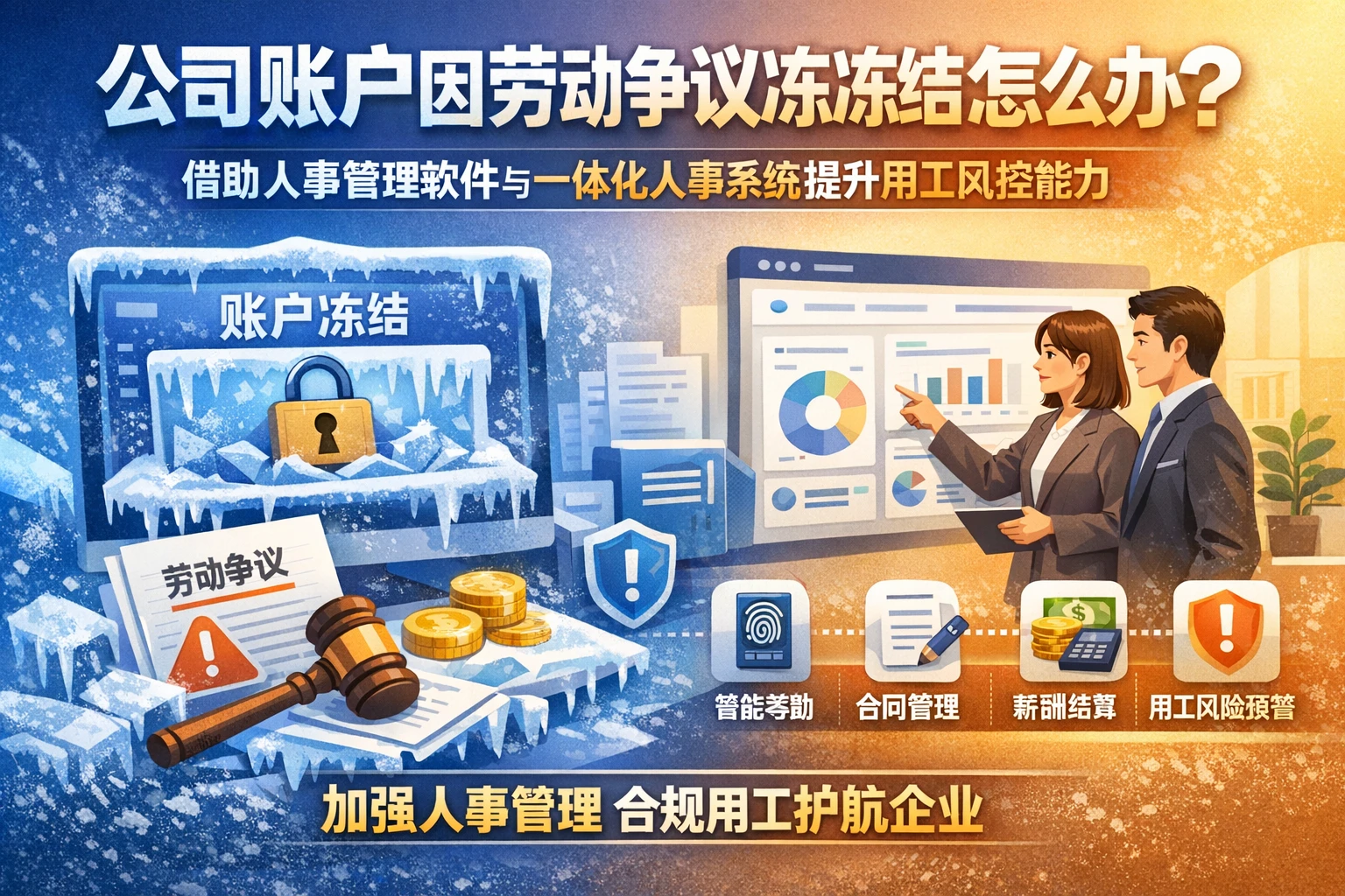 公司账户因劳动争议被冻结怎么办?借助人事管理软件与一体化人事系统提升用工风控能力