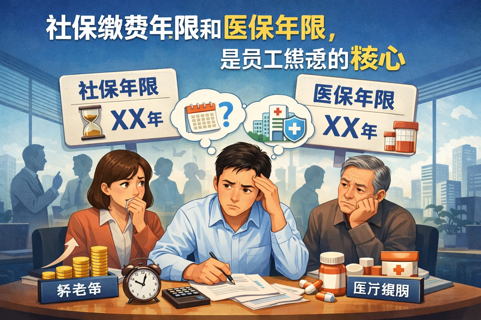社保缴费年限和医保年限,是员工焦虑的核心