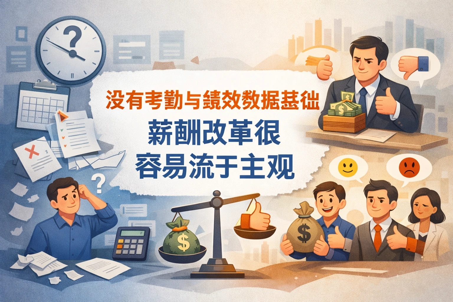 没有考勤与绩效数据基础，薪酬改革很容易流于主观