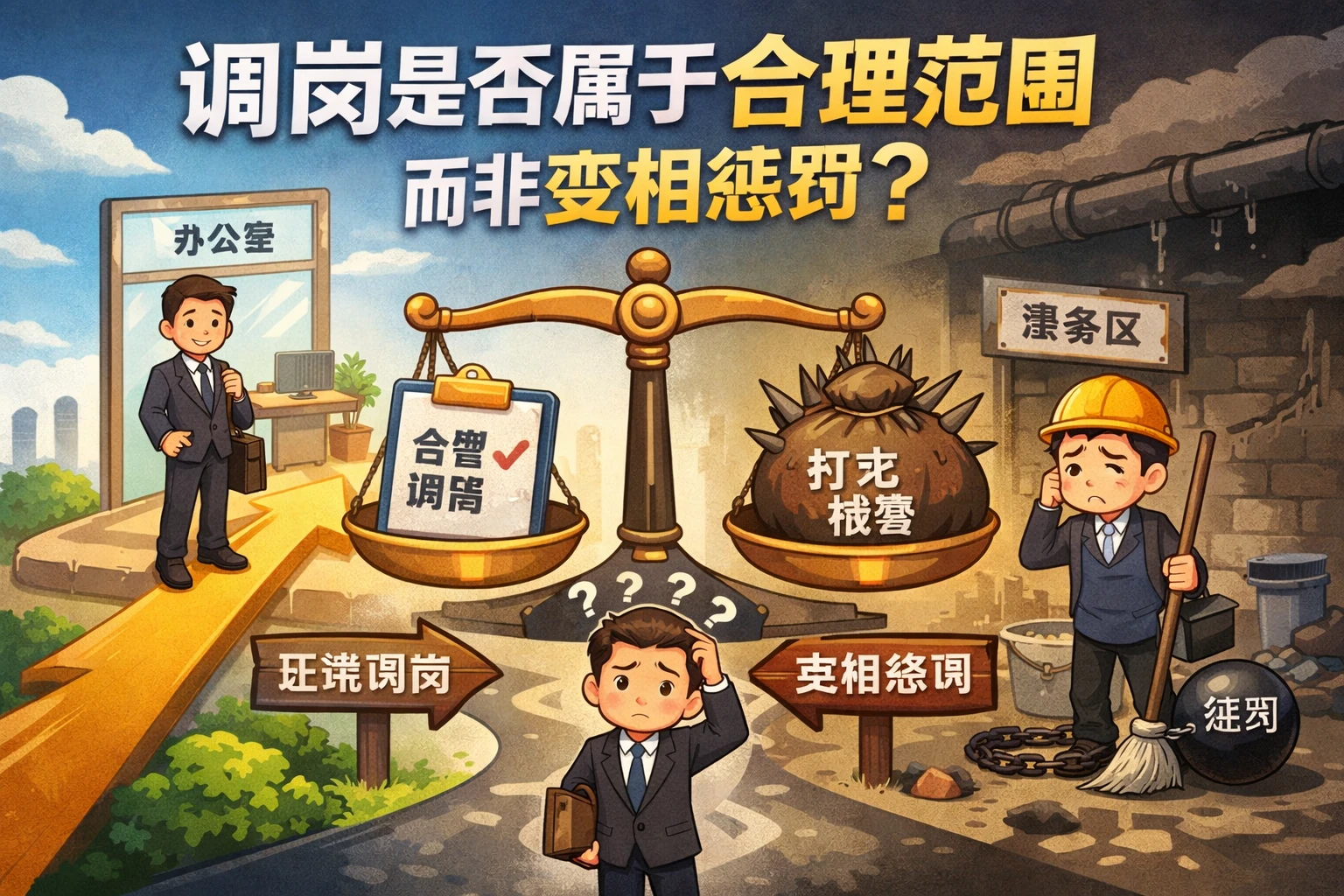 调岗是否属于合理范围，而非变相惩罚