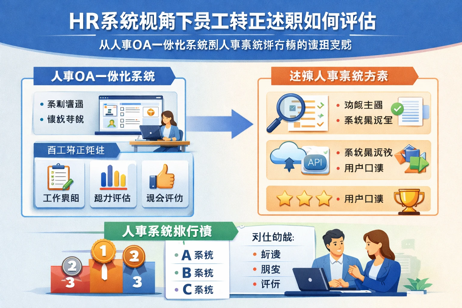 HR系统视角下员工转正述职如何评估：从人事OA一体化系统到人事系统排行榜的选型思路