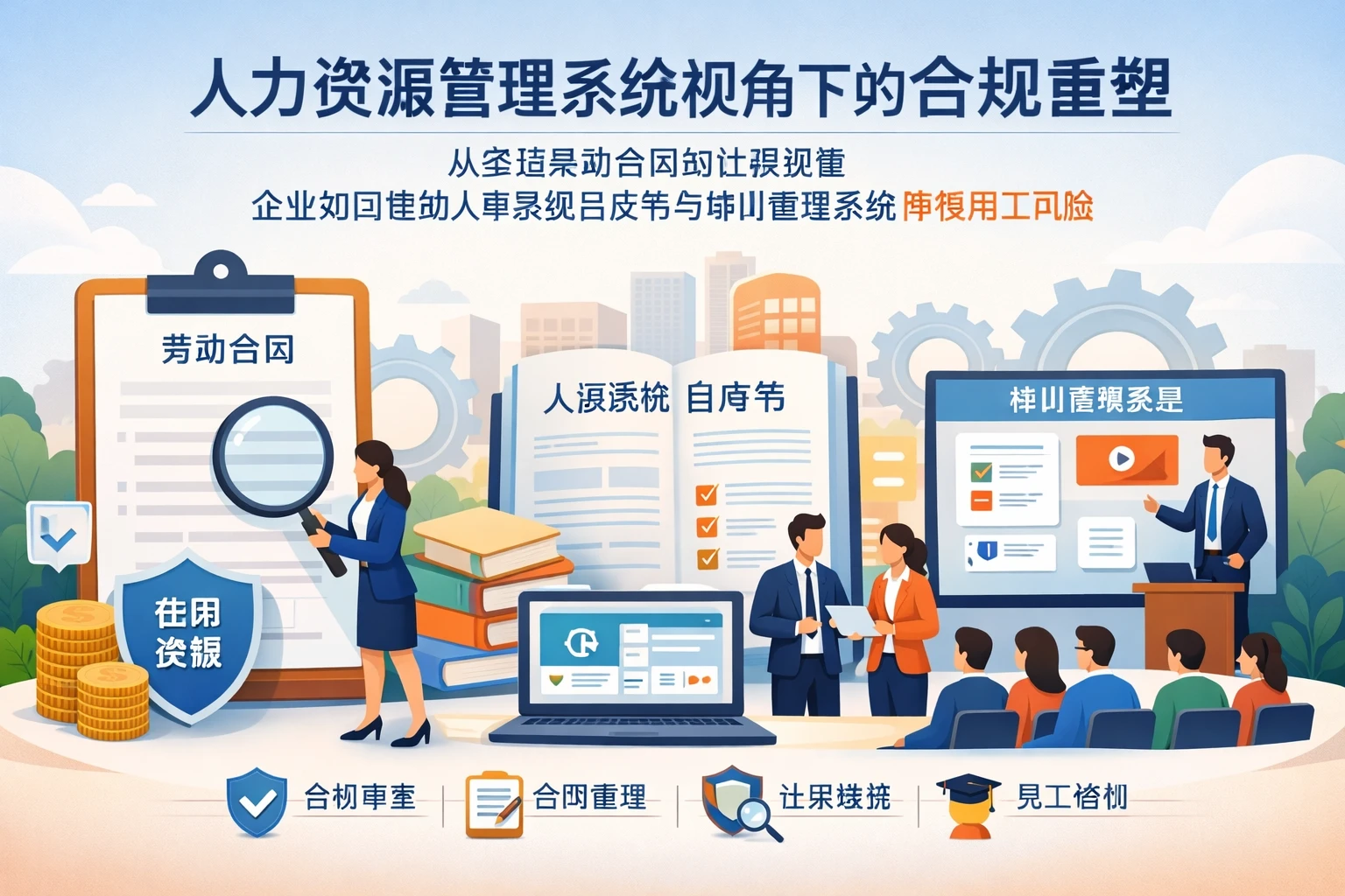 人力资源管理系统视角下的合规重塑:从空白劳动合同到社保延缴,企业如何借助人事系统白皮书与培训管理系统降低用工风险