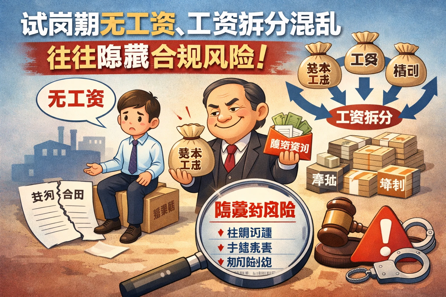 试岗期无工资、工资拆分混乱，往往隐藏合规风险