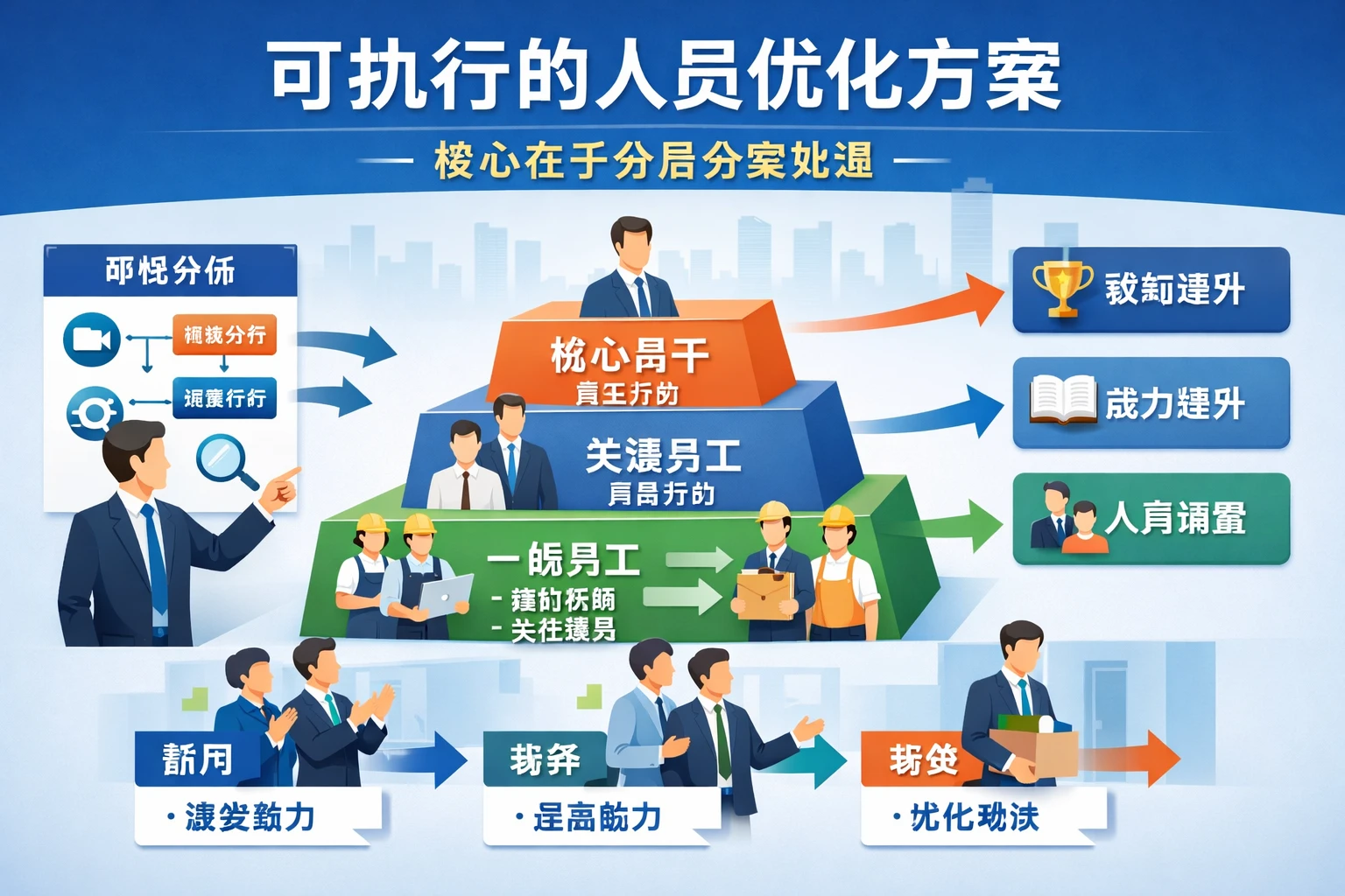 可执行的人员优化方案，核心在于分层分类处理