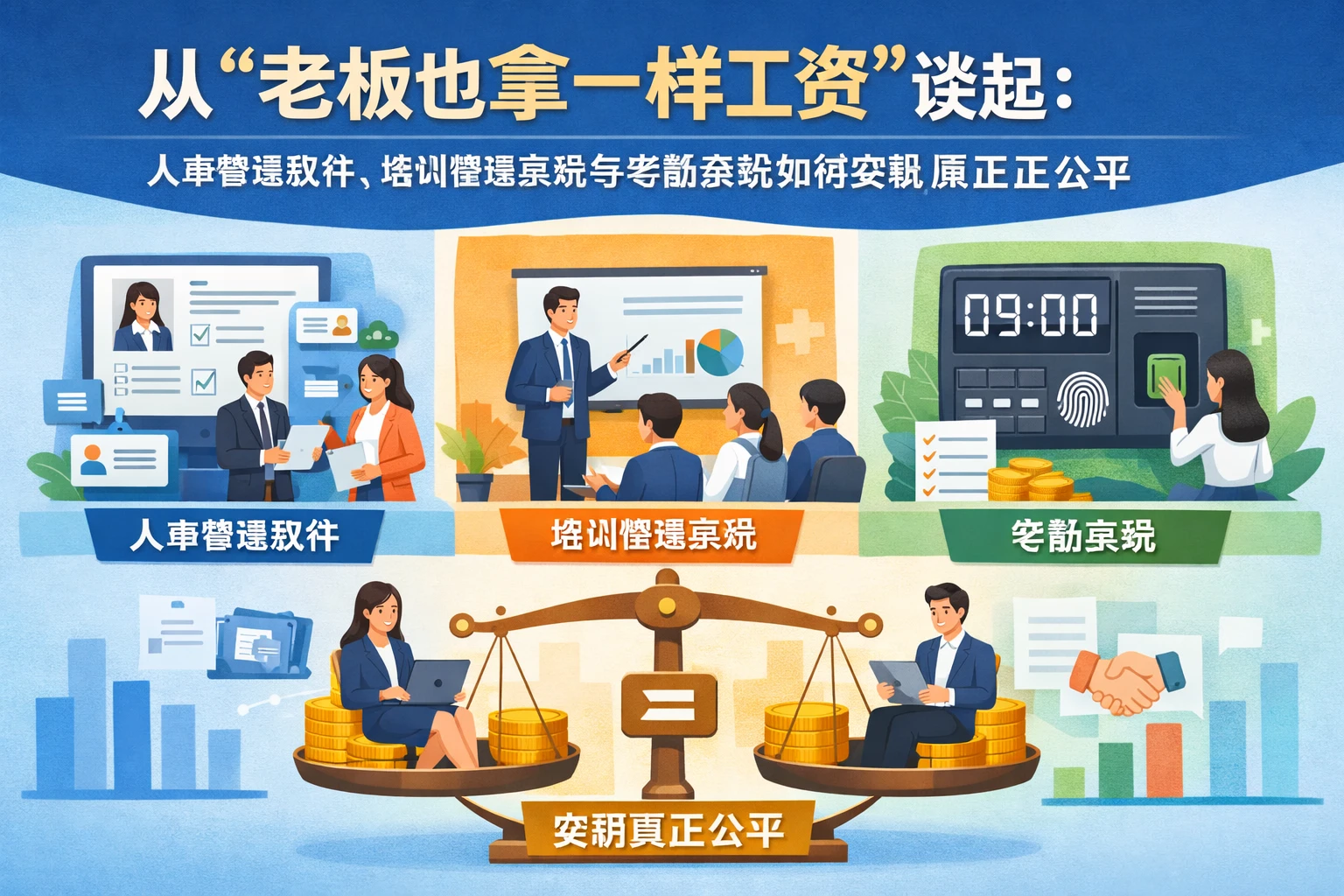 从“老板也拿一样工资”谈起:人事管理软件、培训管理系统与考勤系统如何实现真正公平