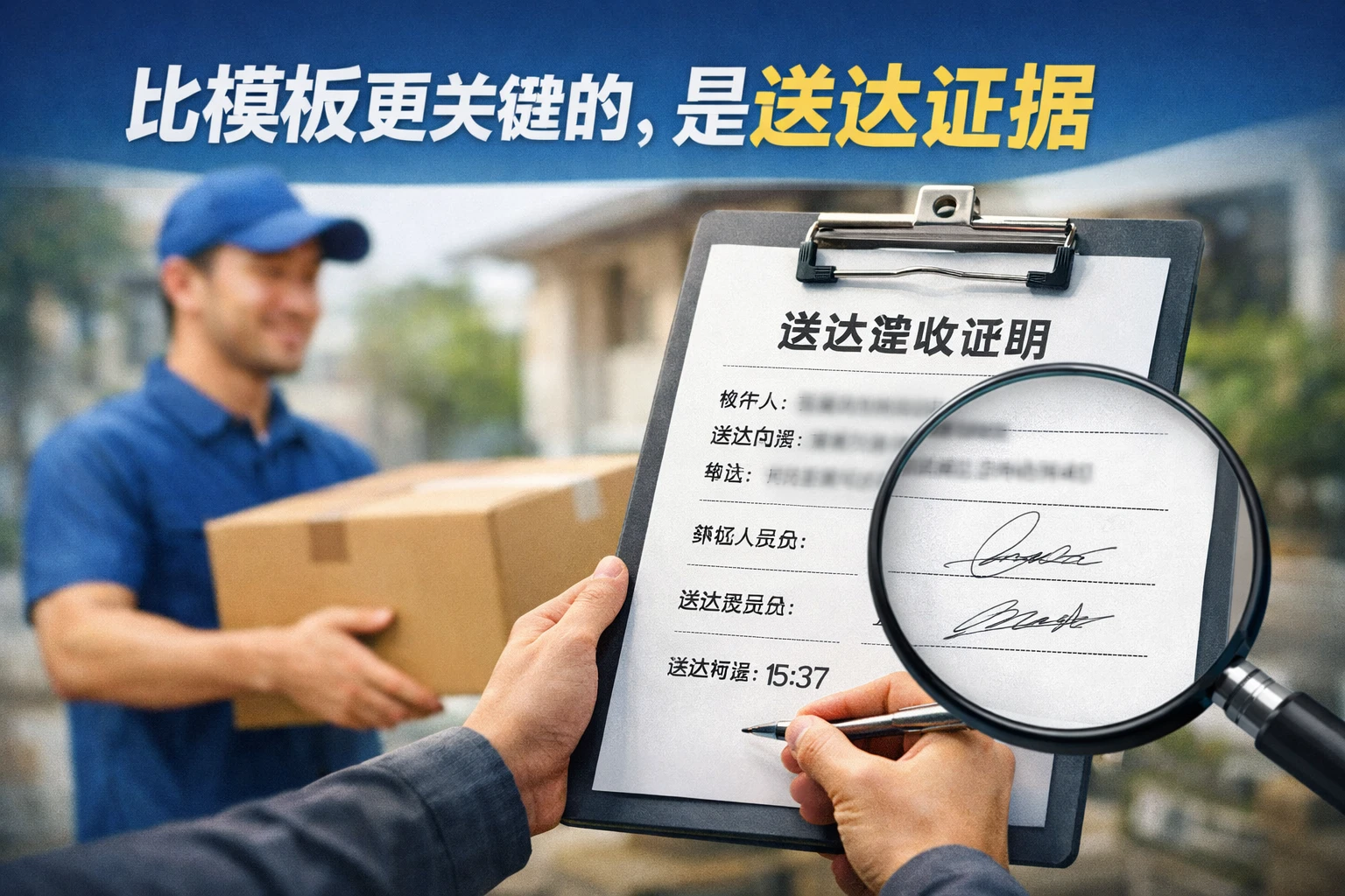 比模板更关键的,是送达证据