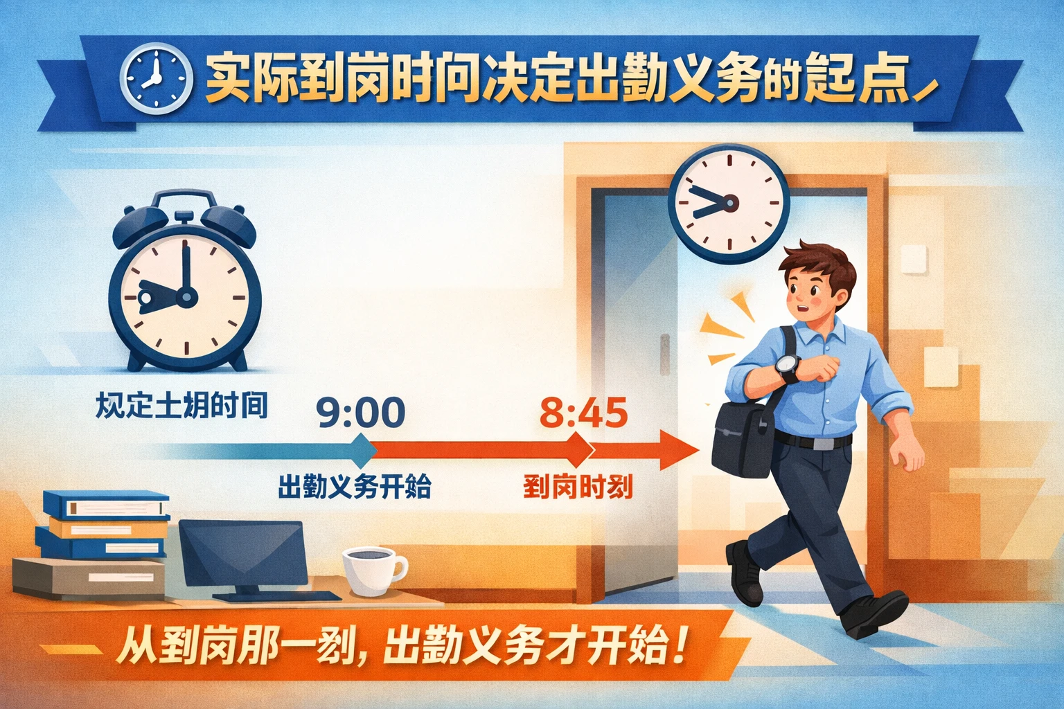 实际到岗时间决定出勤义务的起点