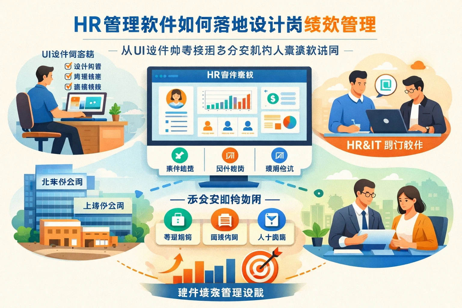 HR管理软件如何落地设计岗绩效管理：从UI设计师考核到多分支机构人事系统协同