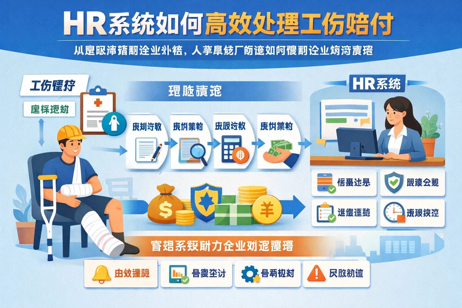 HR系统如何高效处理工伤赔付：从医保报销到企业补偿，人事系统厂商该如何帮助企业规范管理