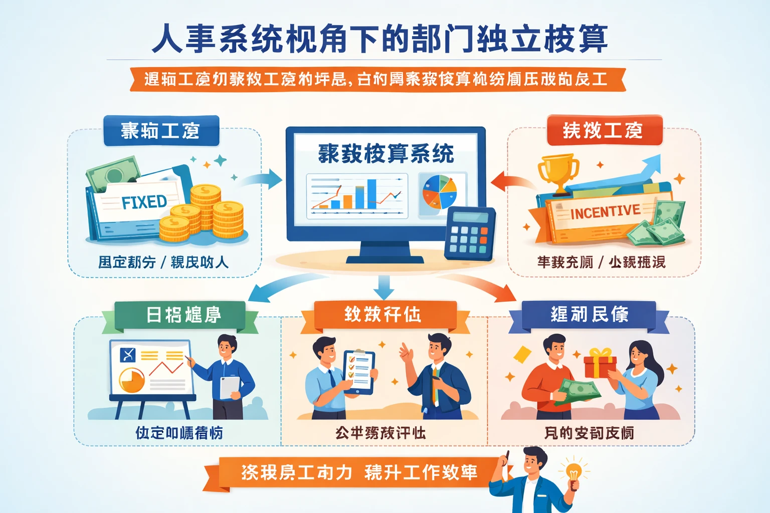 人事系统视角下的部门独立核算：基础工资与绩效工资拆分后，如何用薪资核算系统真正激励员工