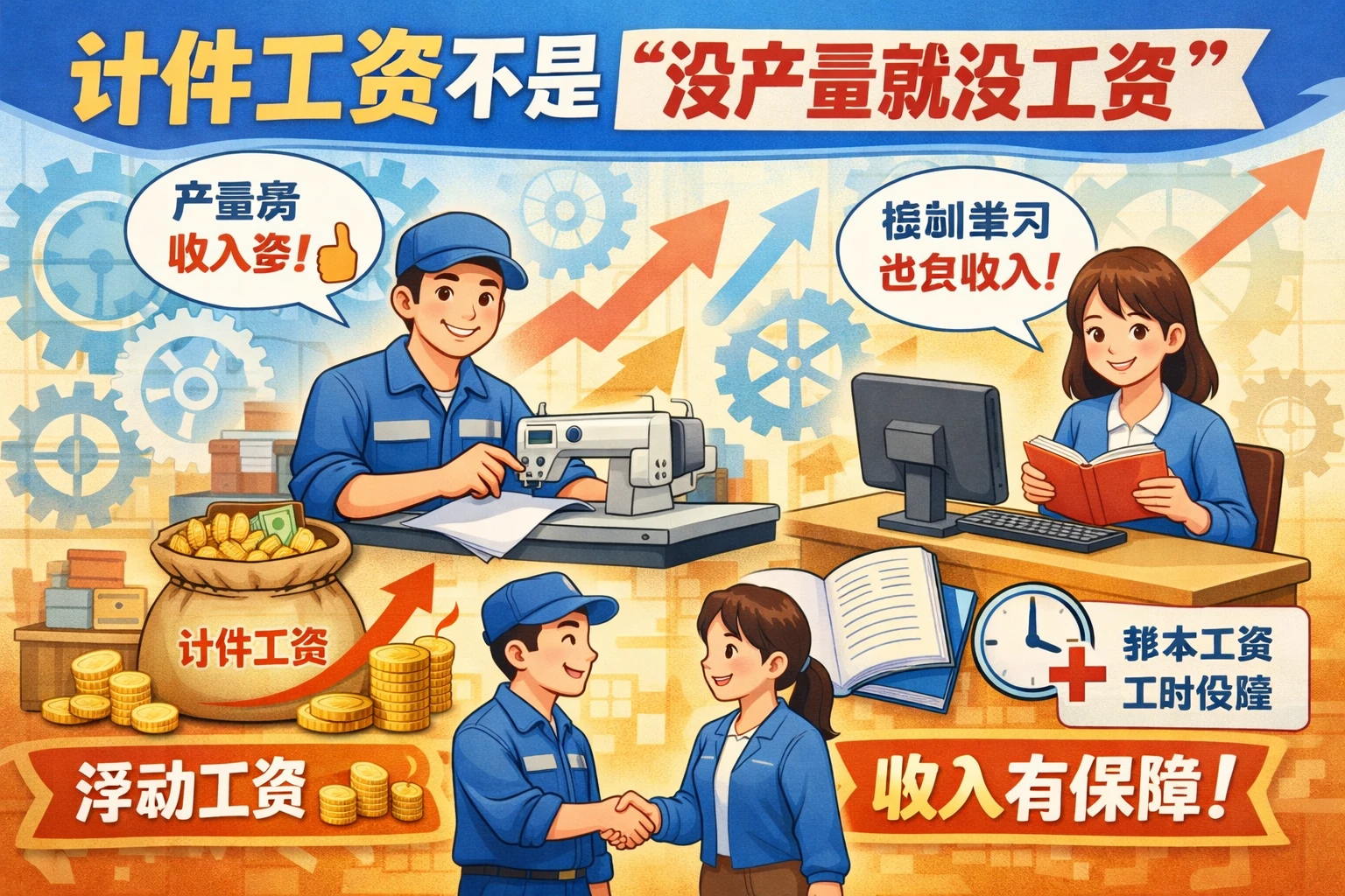 计件工资不是“没产量就没工资”