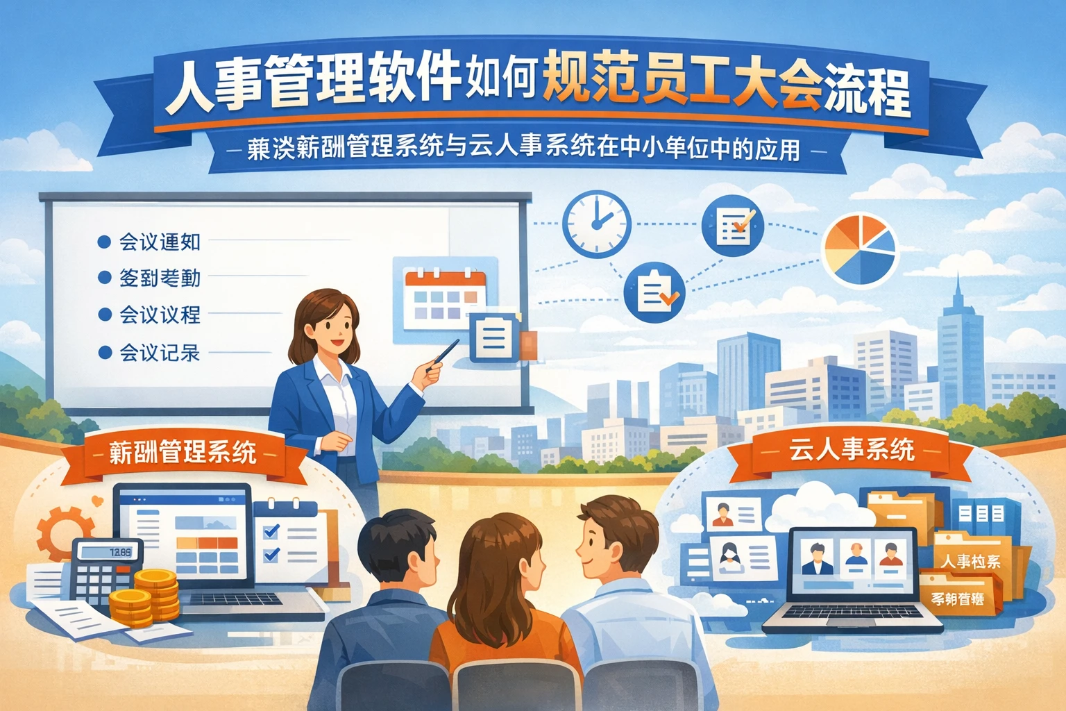 人事管理软件如何规范员工大会流程：兼谈薪酬管理系统与云人事系统在中小单位中的应用