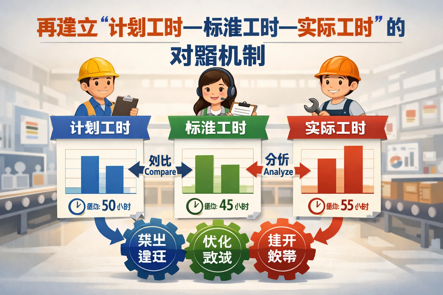 再建立“计划工时—标准工时—实际工时”的对照机制