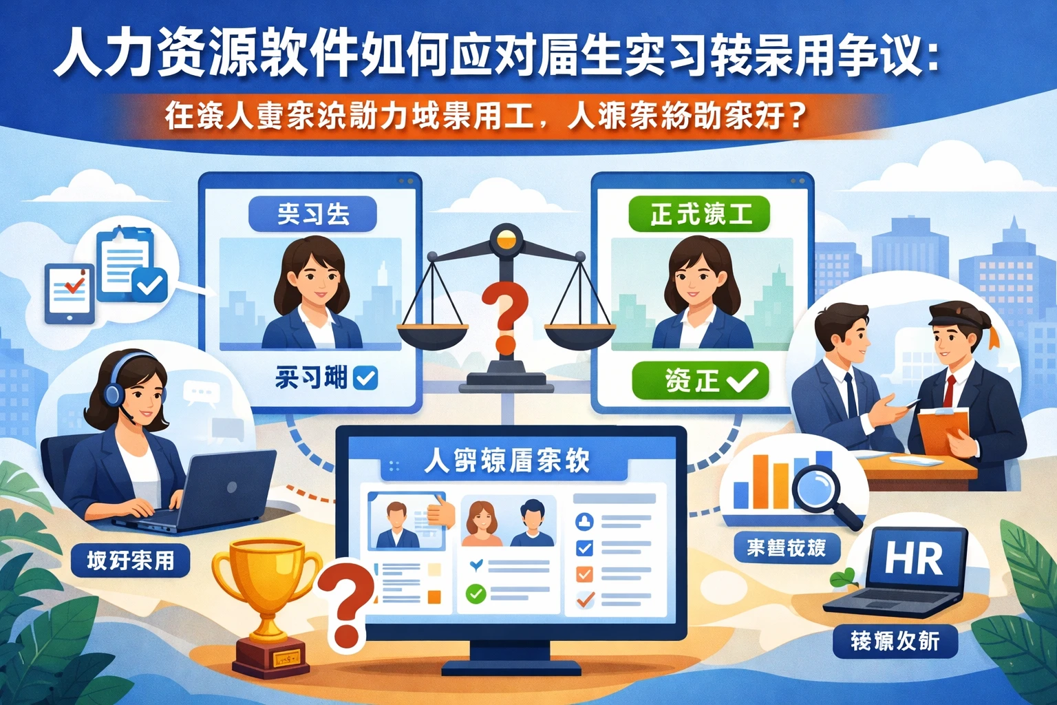 人力资源软件如何应对应届生实习转录用争议：在线人事系统助力规范用工，人事系统哪家好