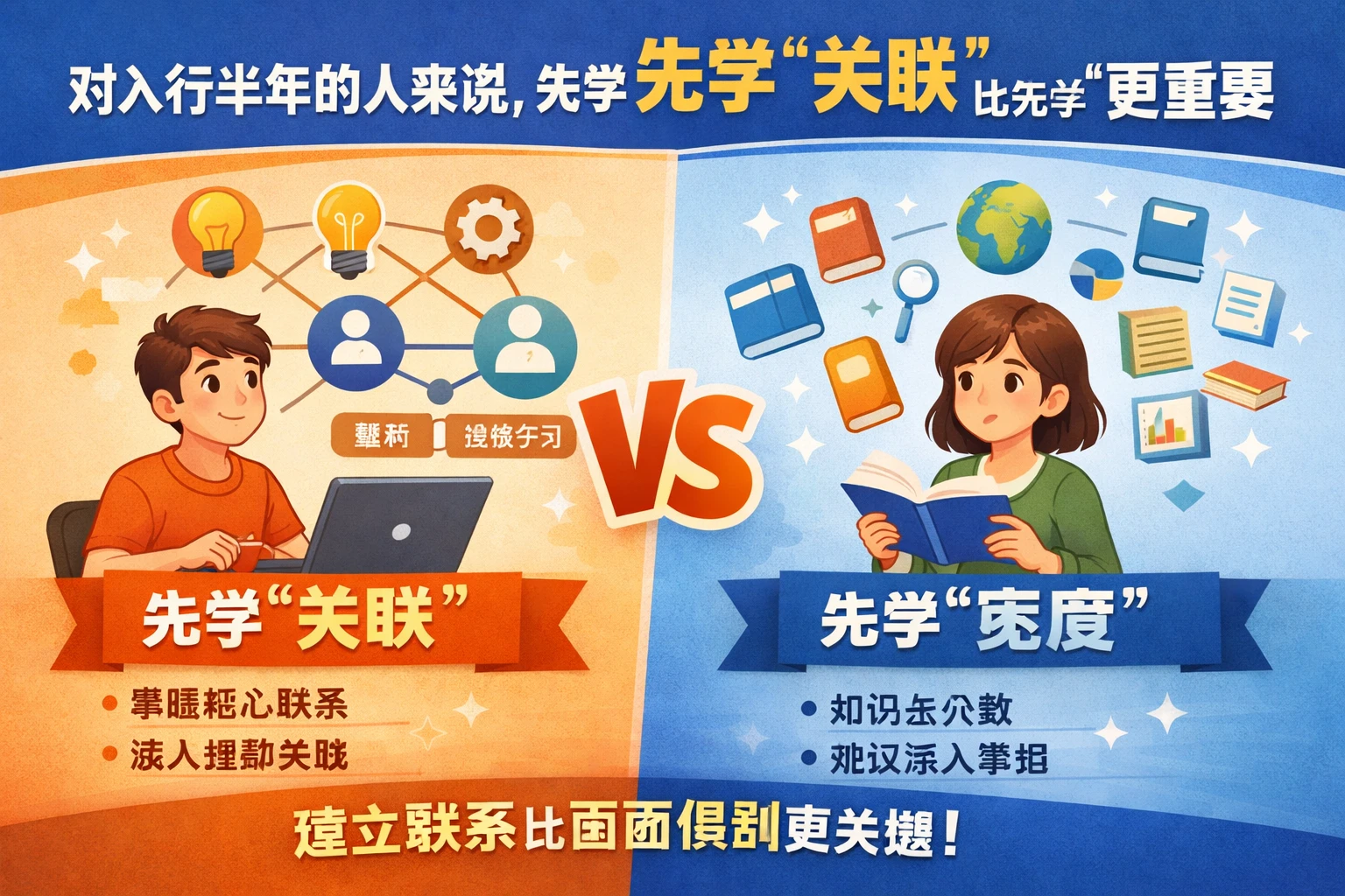 对入行半年的人来说，先学“关联”比先学“宽度”更重要