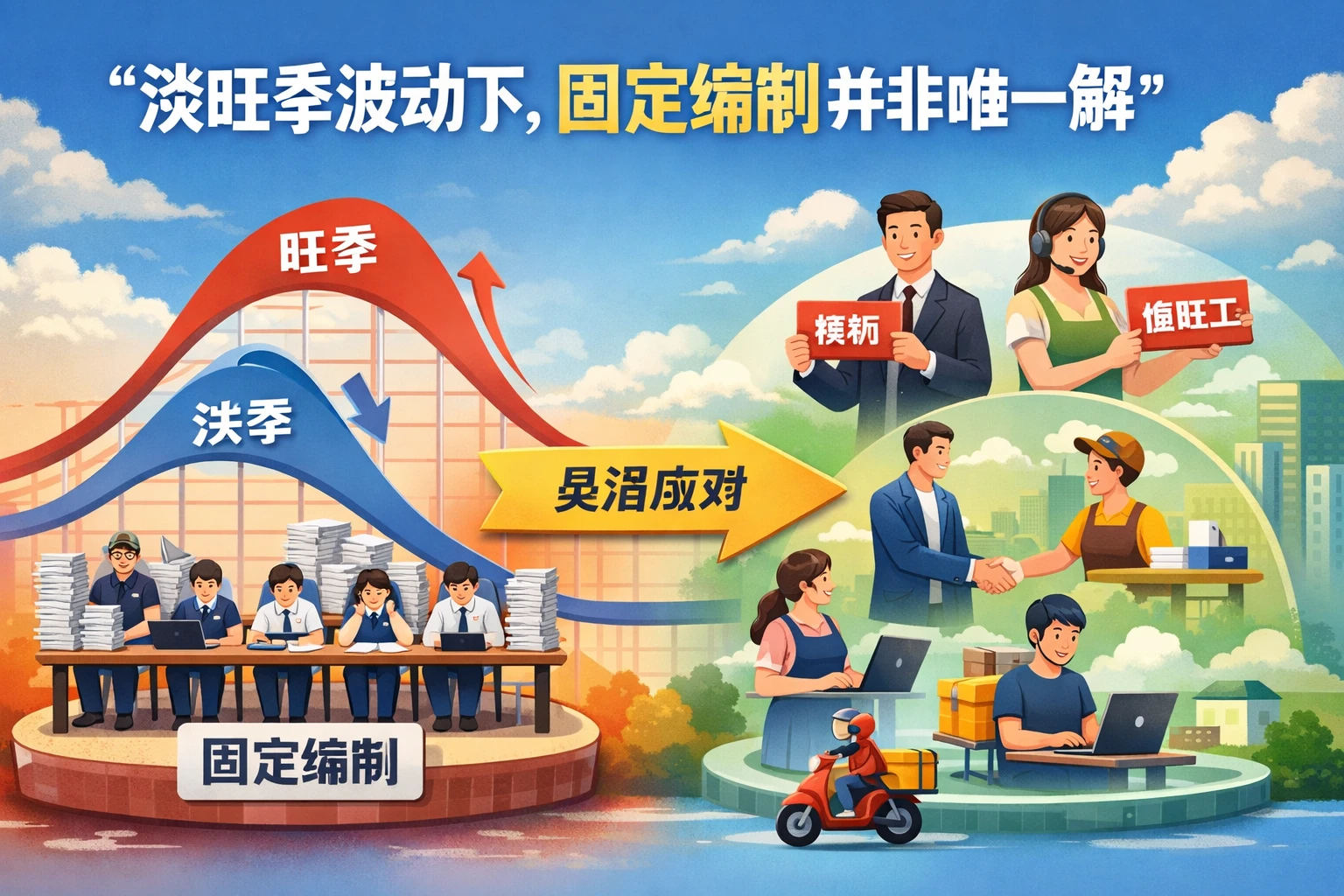 淡旺季波动下，固定编制并非唯一解