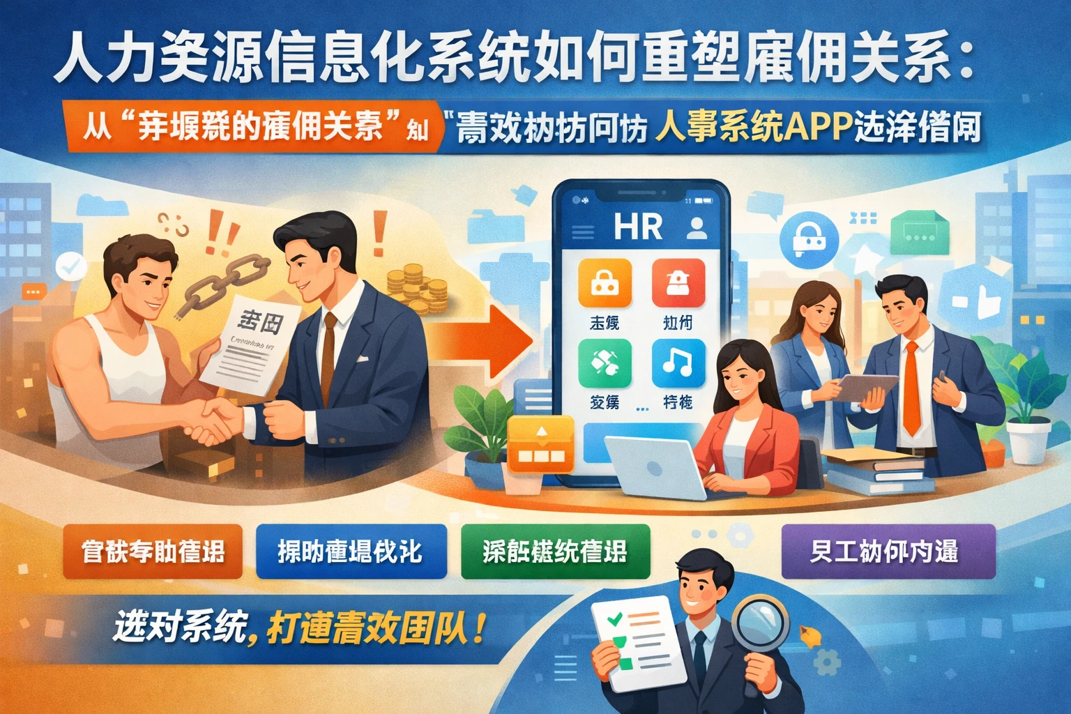 人力资源信息化系统如何重塑雇佣关系：从“赤裸裸的雇佣关系”到高效协同的人事系统APP选择指南