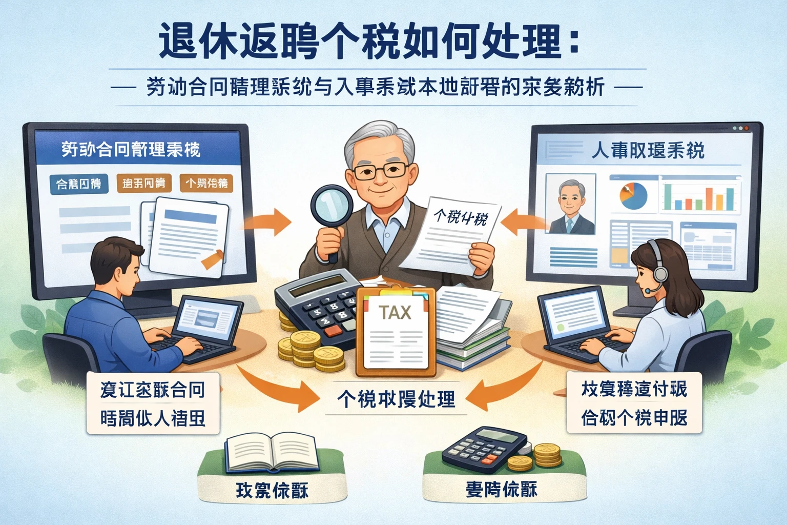 HR管理软件视角下，退休返聘个税如何处理：劳动合同管理系统与人事系统本地部署的实务解析