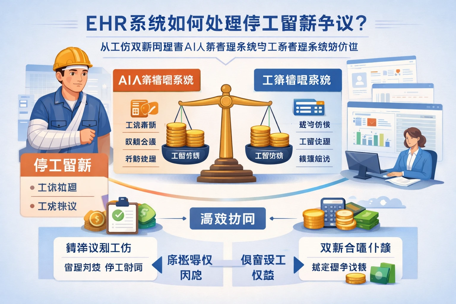 ehr系统如何处理停工留薪争议：从工伤双薪问题看AI人事管理系统与工资管理系统的价值