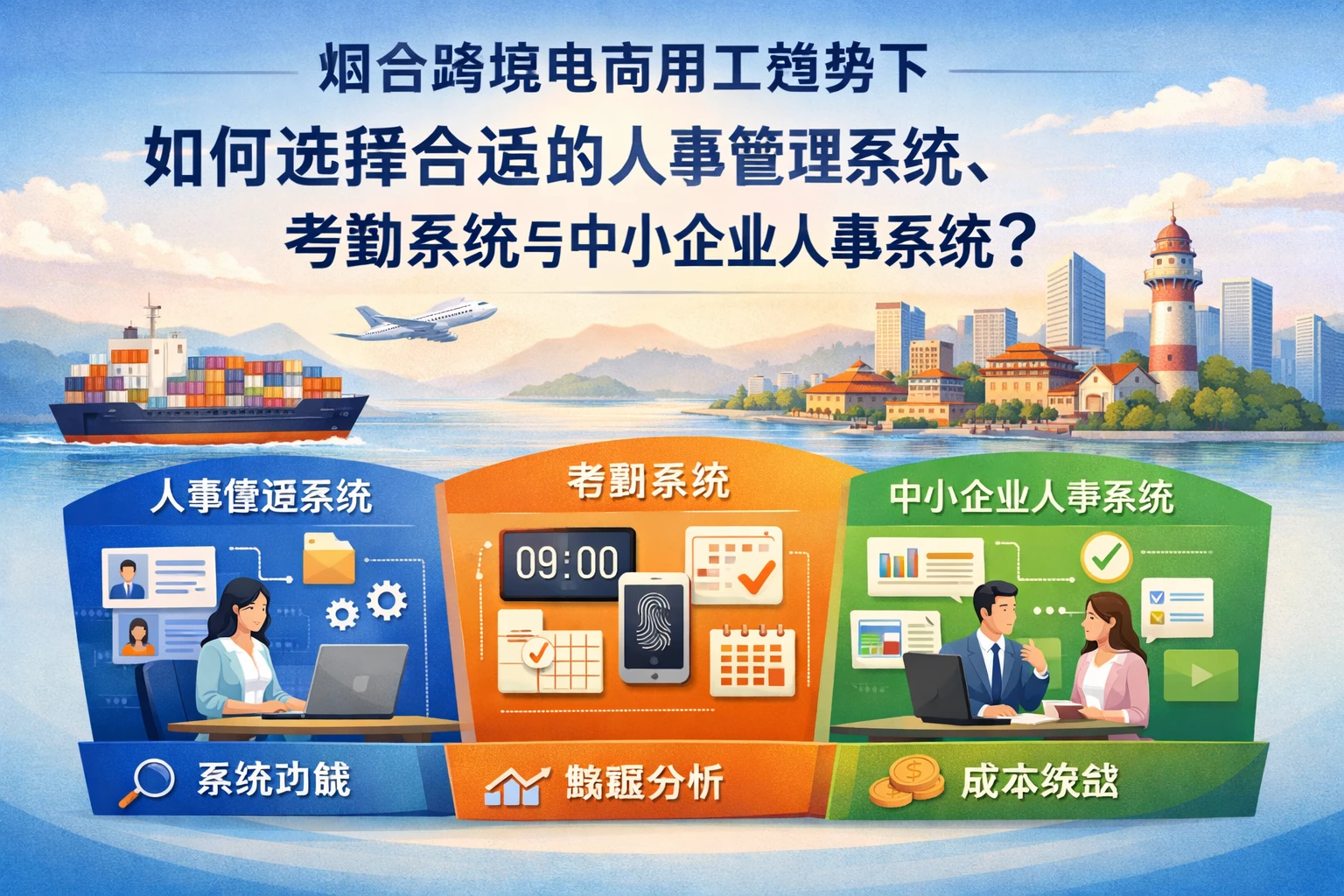 烟台跨境电商用工趋势下，如何选择合适的人事管理系统、考勤系统与中小企业人事系统