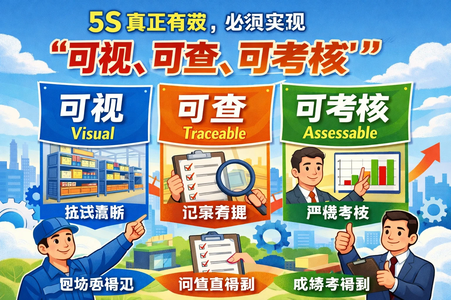 5S真正有效,必须实现“可视、可查、可考核”