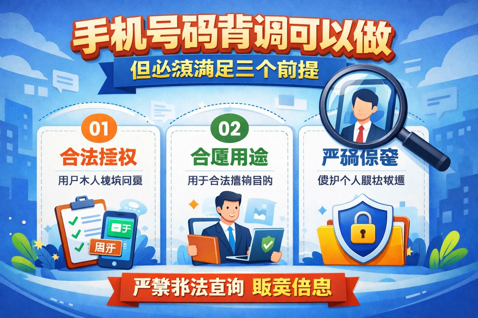 手机号码背调可以做，但必须满足三个前提