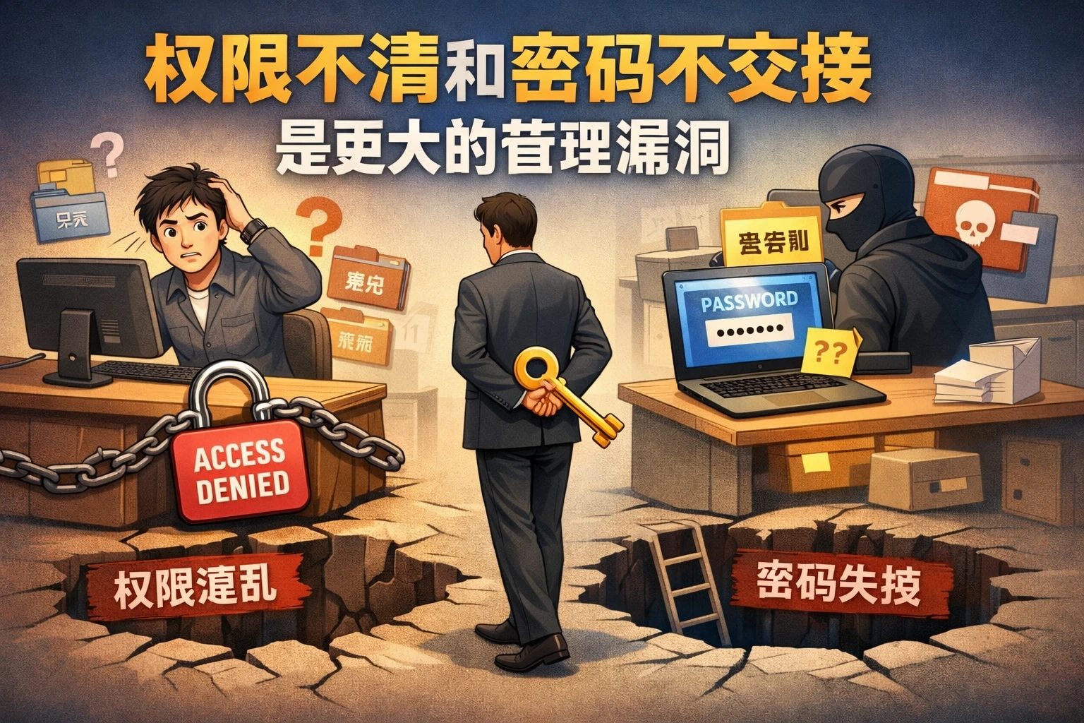 权限不清和密码不交接，是更大的管理漏洞